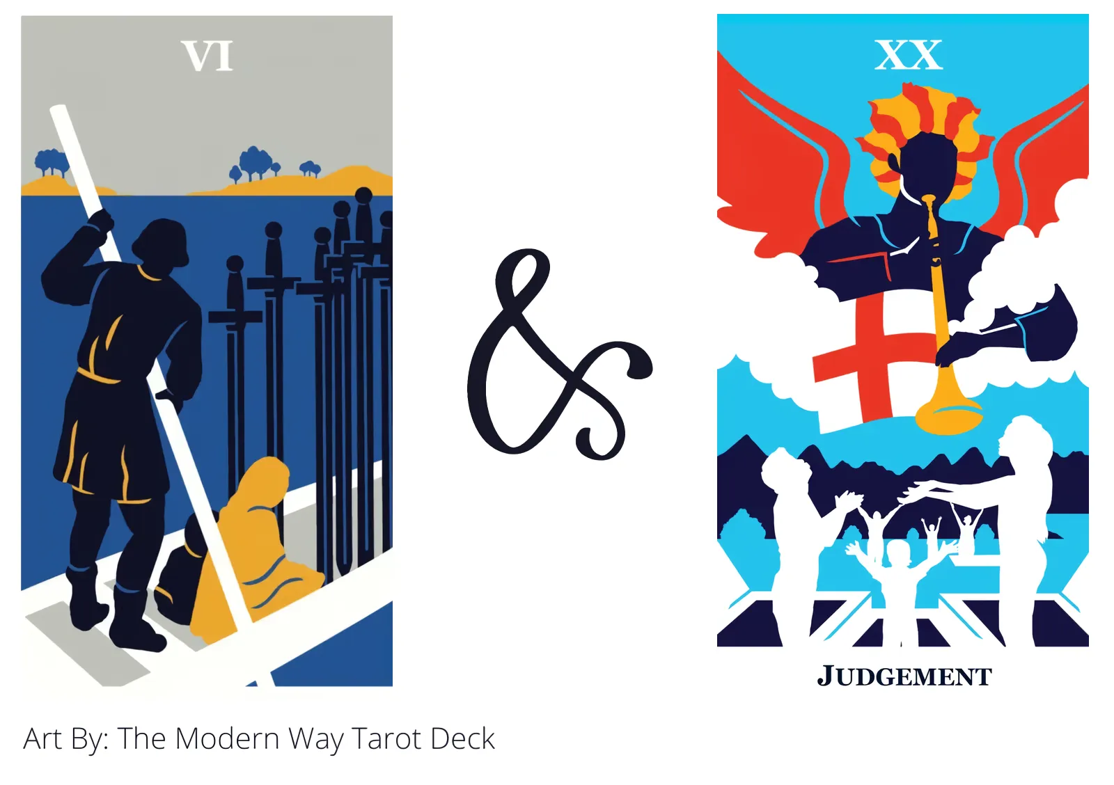 six of swords and judgement tarot cards together