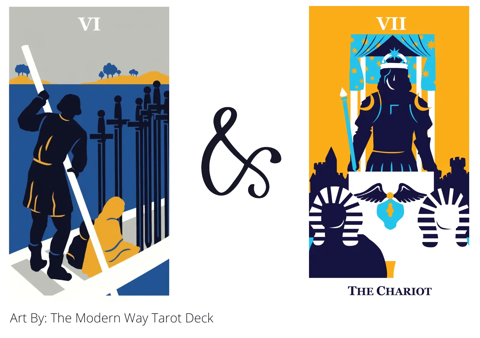 six of swords and the chariot tarot cards together