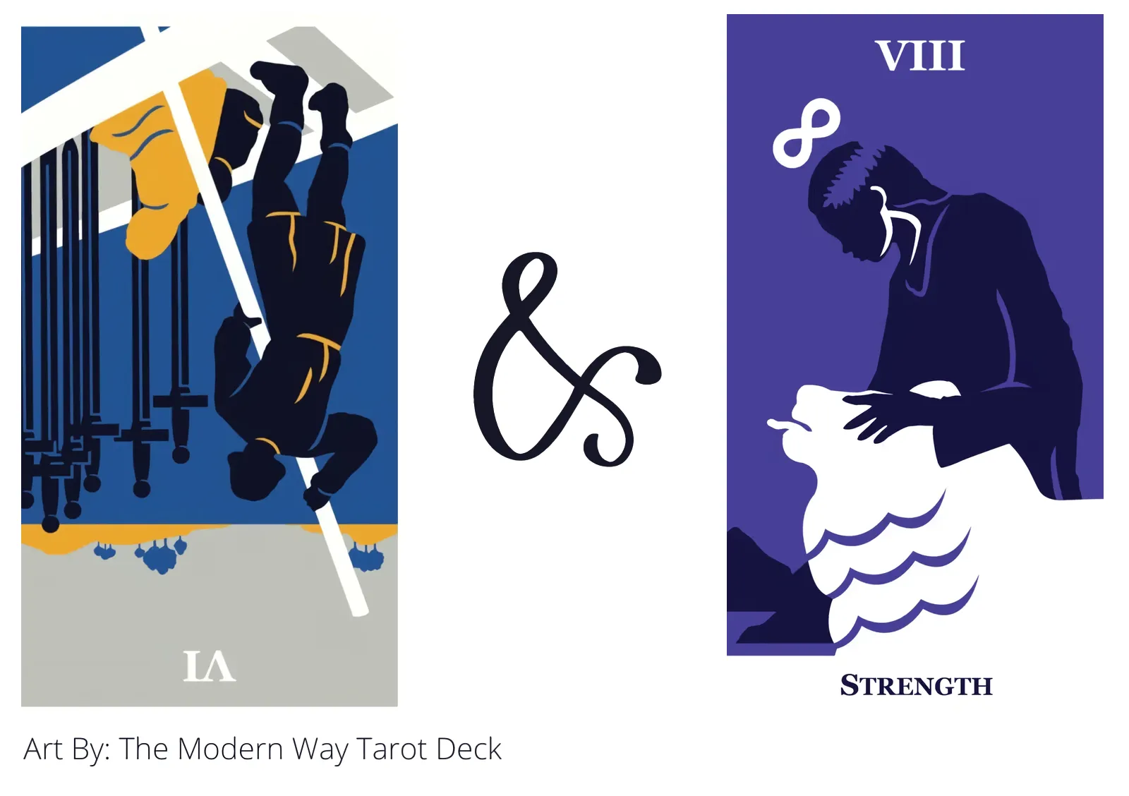 six of swords reversed and strength tarot cards together