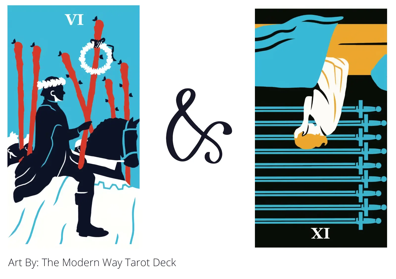 six of wands and nine of swords reversed tarot cards together