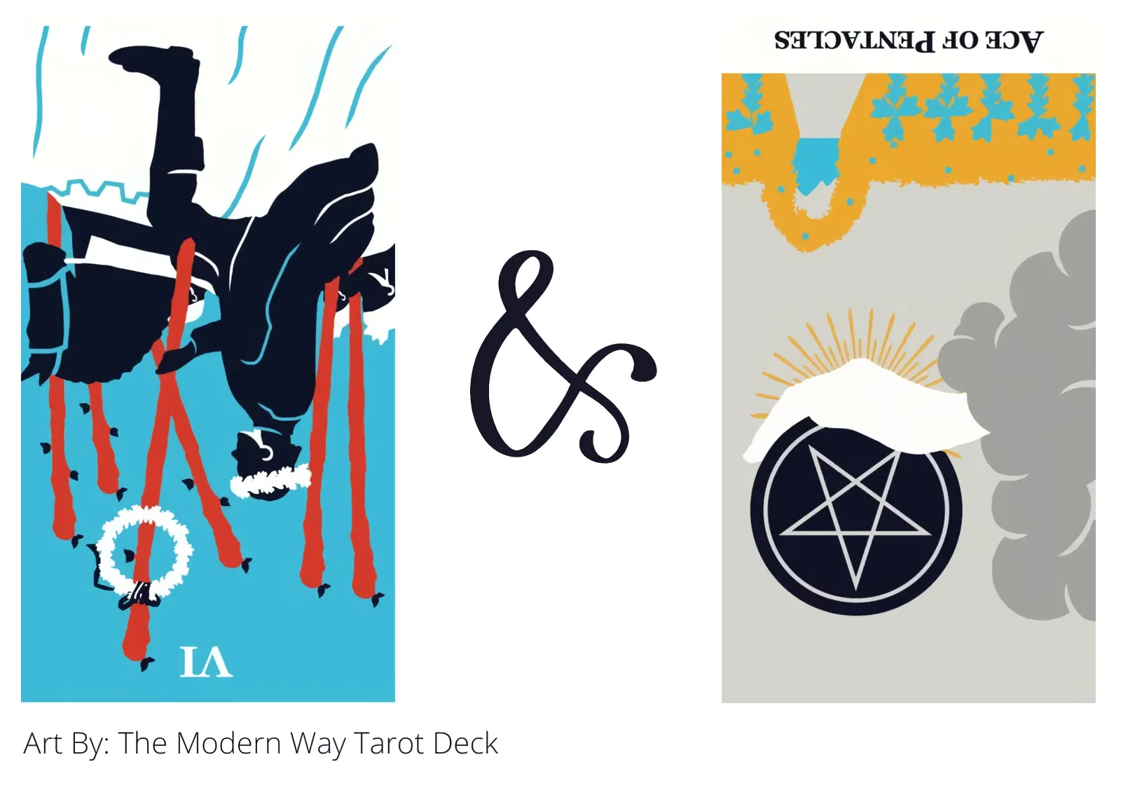 six of wands reversed and ace of pentacles reversed tarot cards together