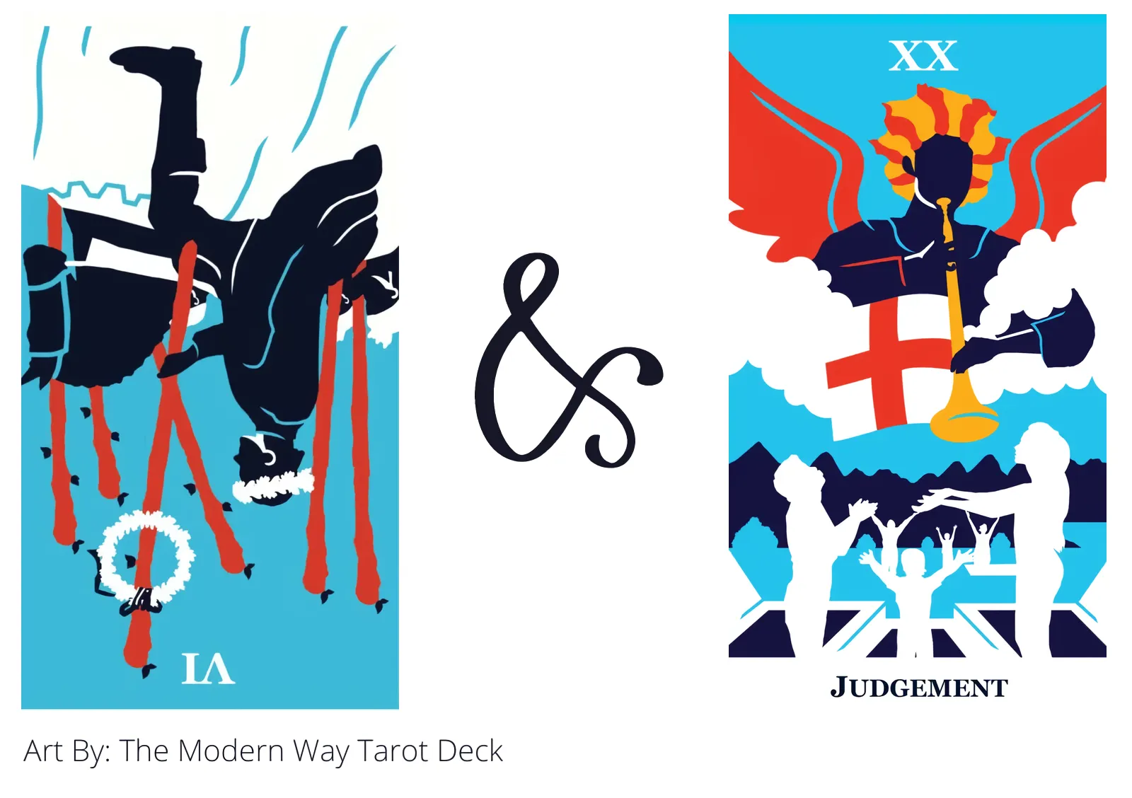 six of wands reversed and judgement tarot cards together
