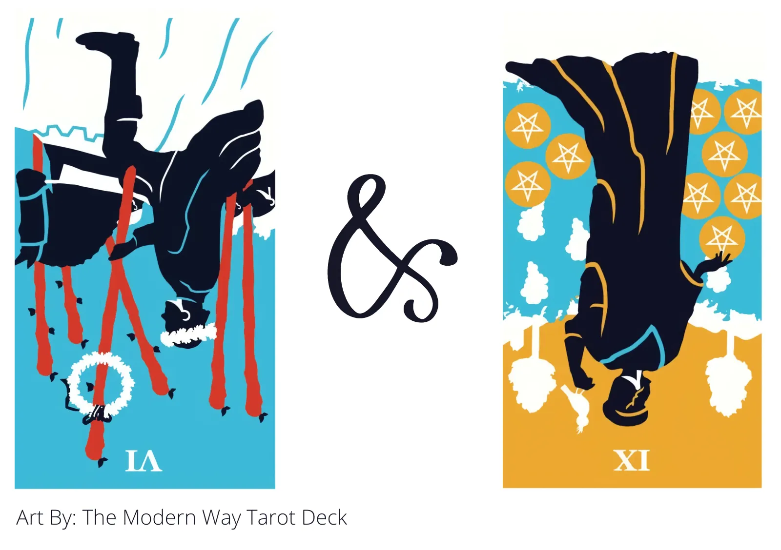 six of wands reversed and nine of pentacles reversed tarot cards together