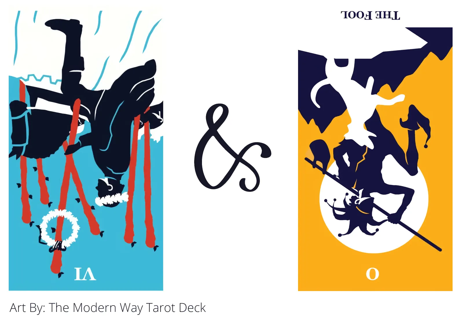 six of wands reversed and the fool reversed tarot cards together