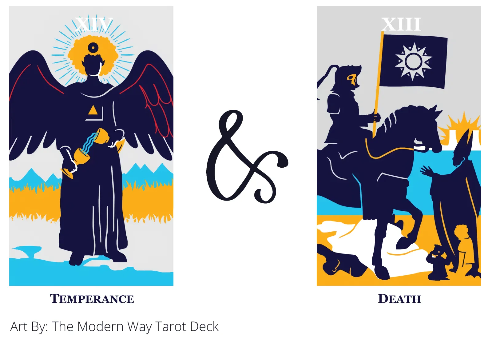 temperance and death tarot cards together