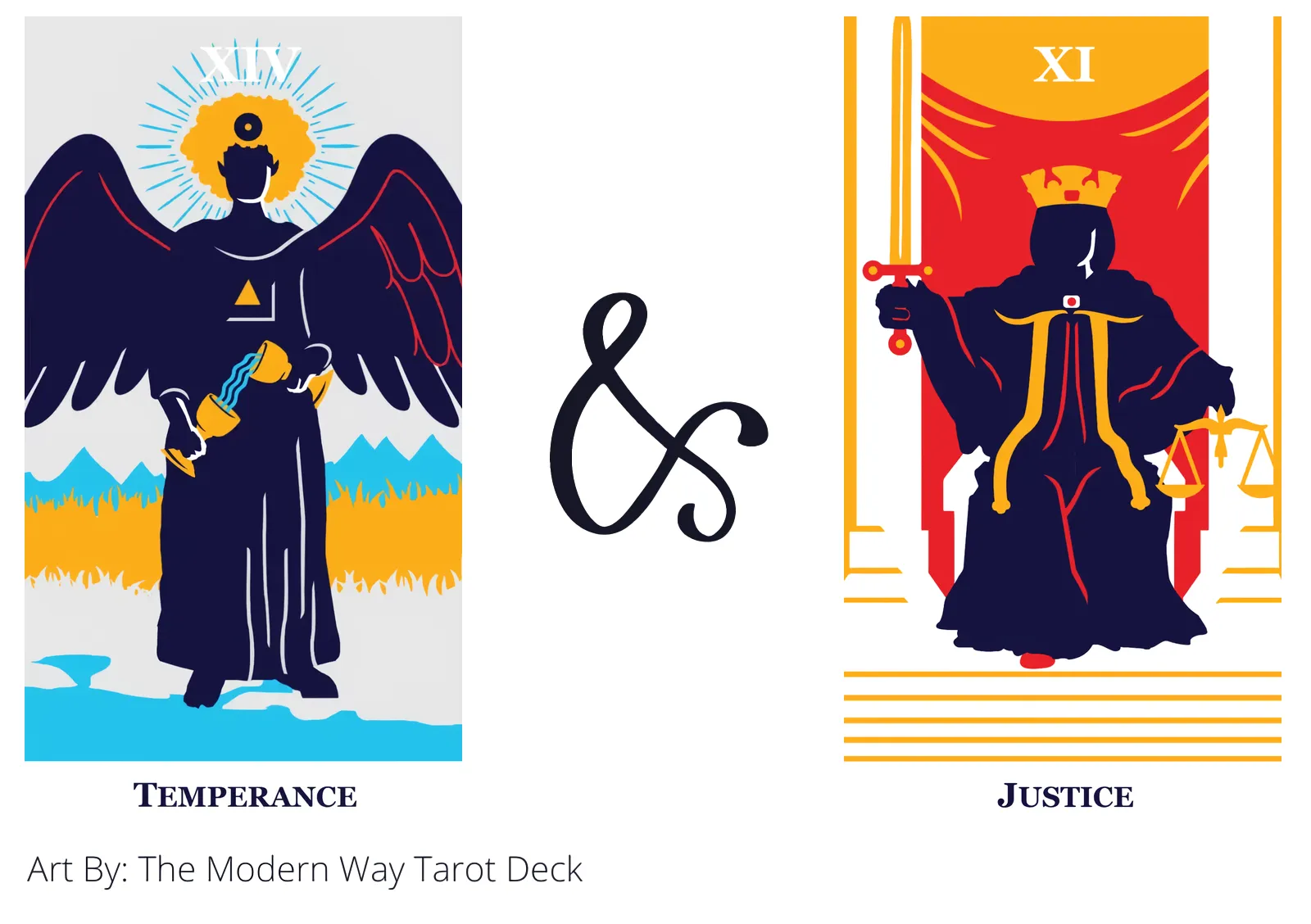 temperance and justice tarot cards together