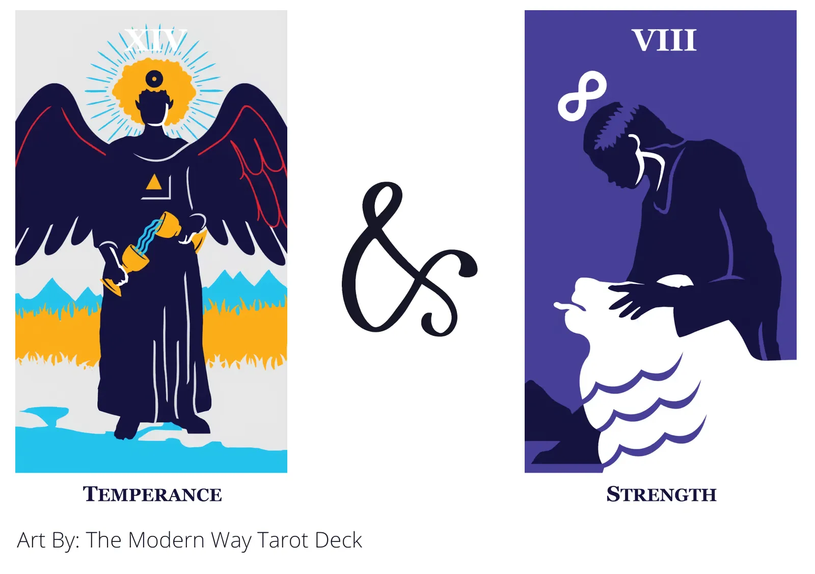 temperance and strength tarot cards together