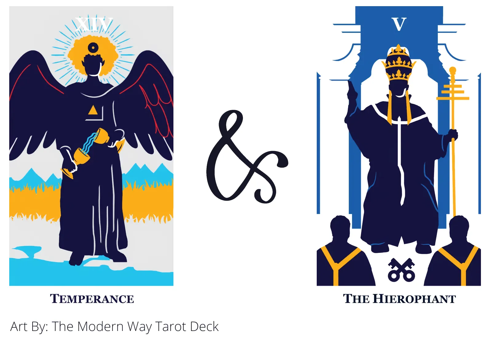 temperance and the hierophant tarot cards together