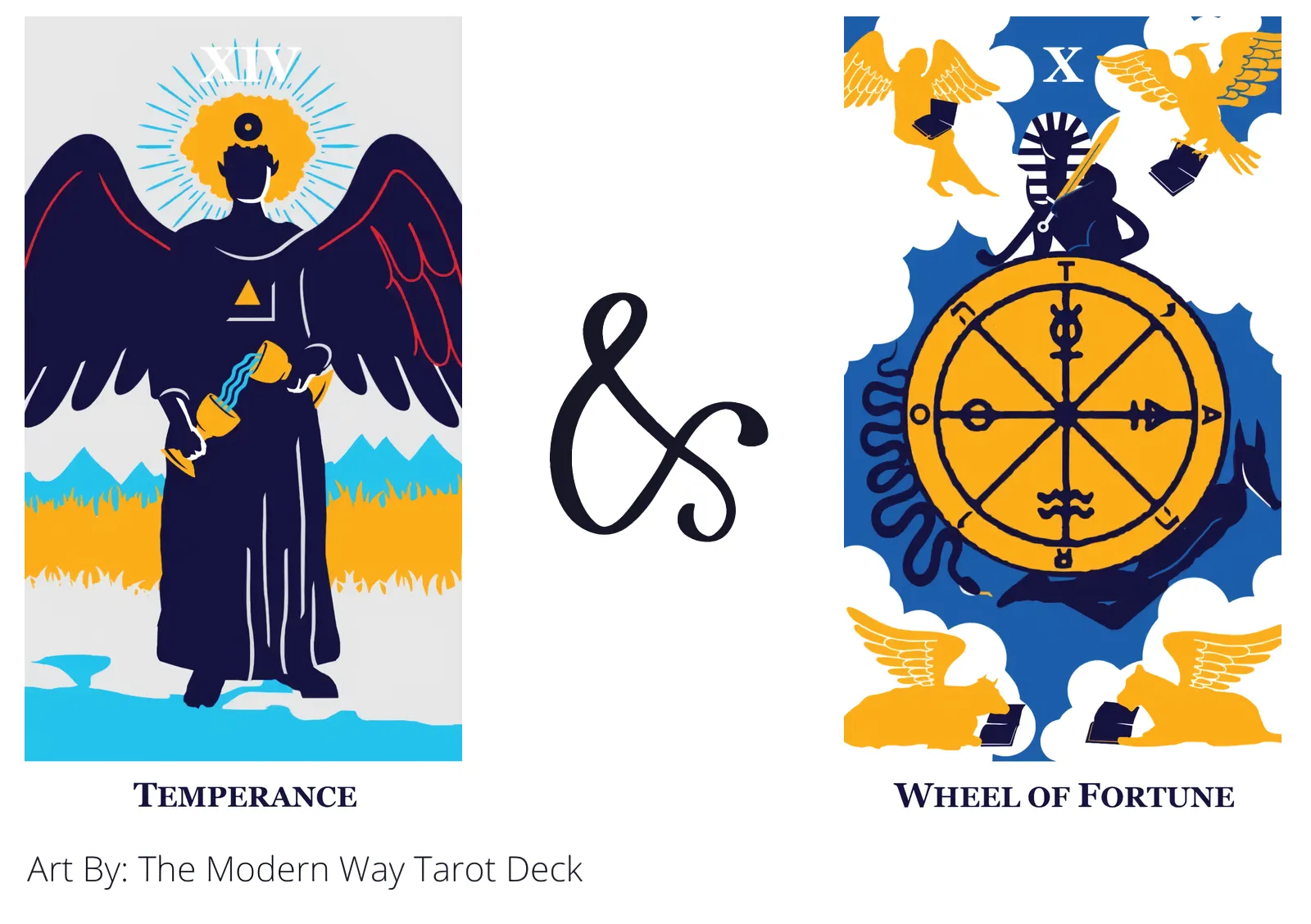 temperance and wheel of fortune tarot cards together