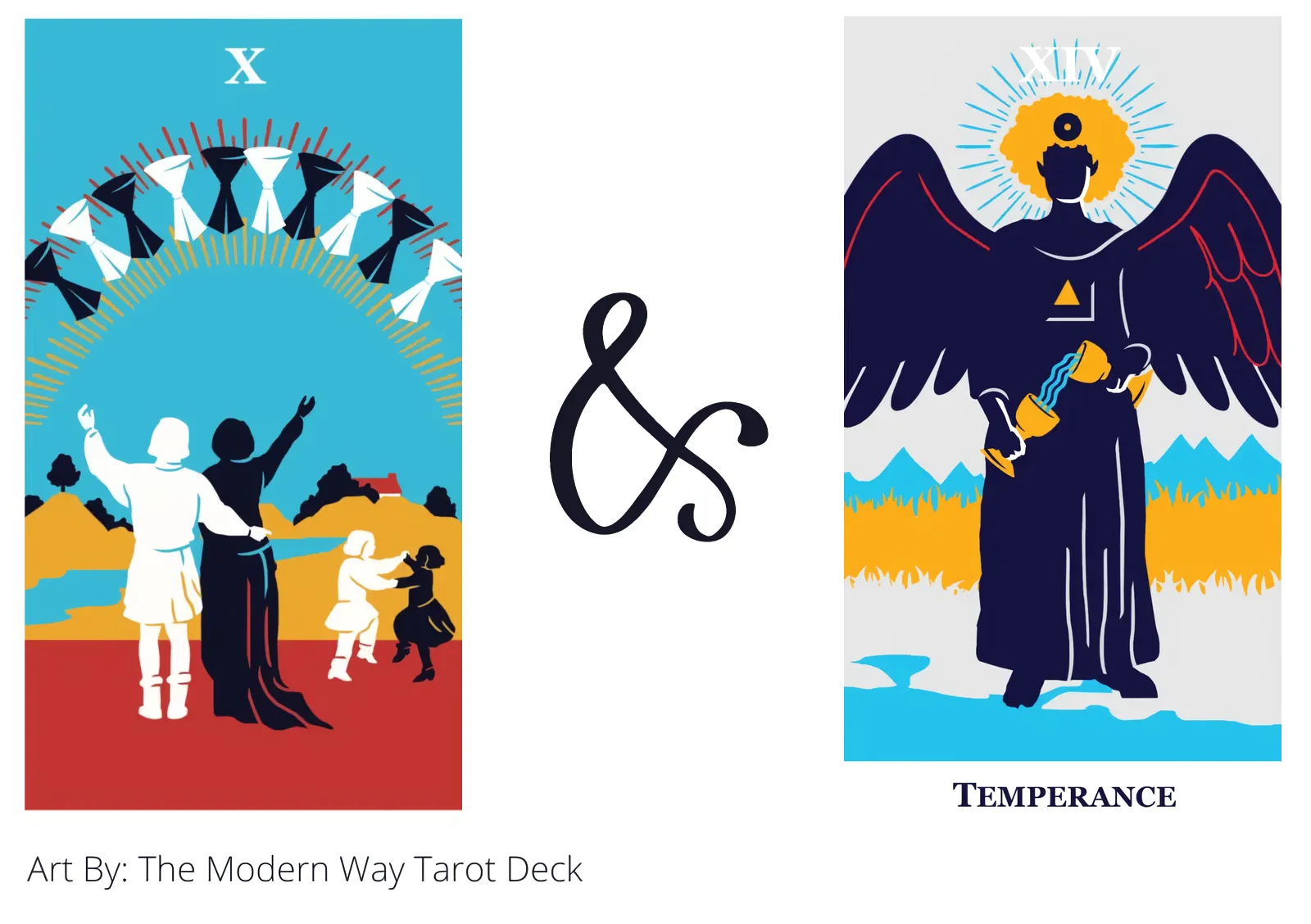 ten of cups and temperance tarot cards together