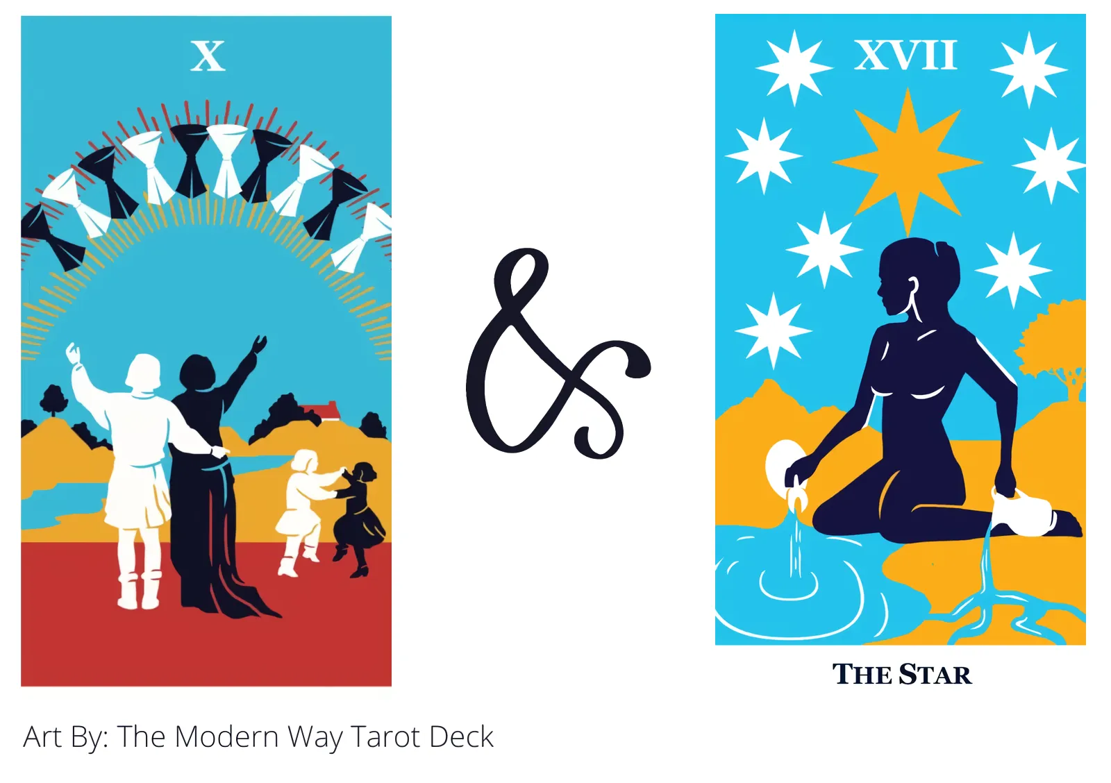 ten of cups and the star tarot cards together