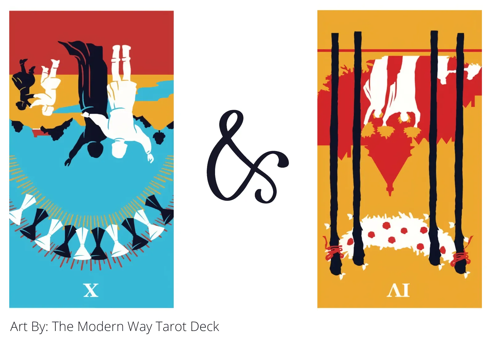 ten of cups reversed and four of wands reversed tarot cards together