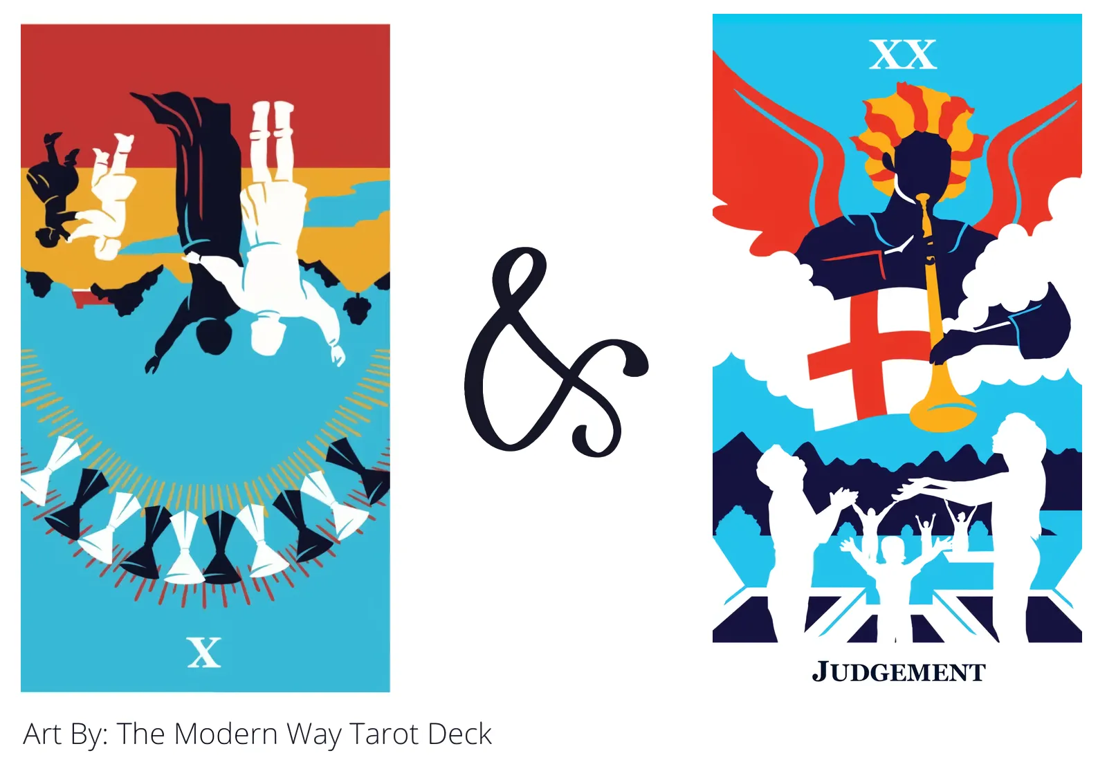 ten of cups reversed and judgement tarot cards together