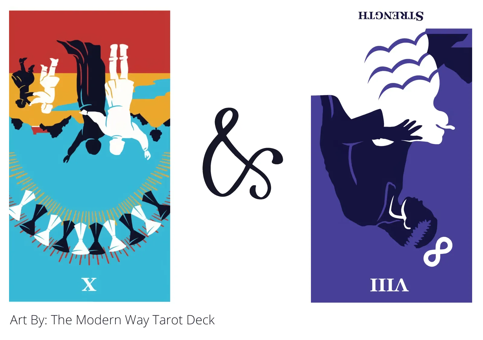 ten of cups reversed and strength reversed tarot cards together