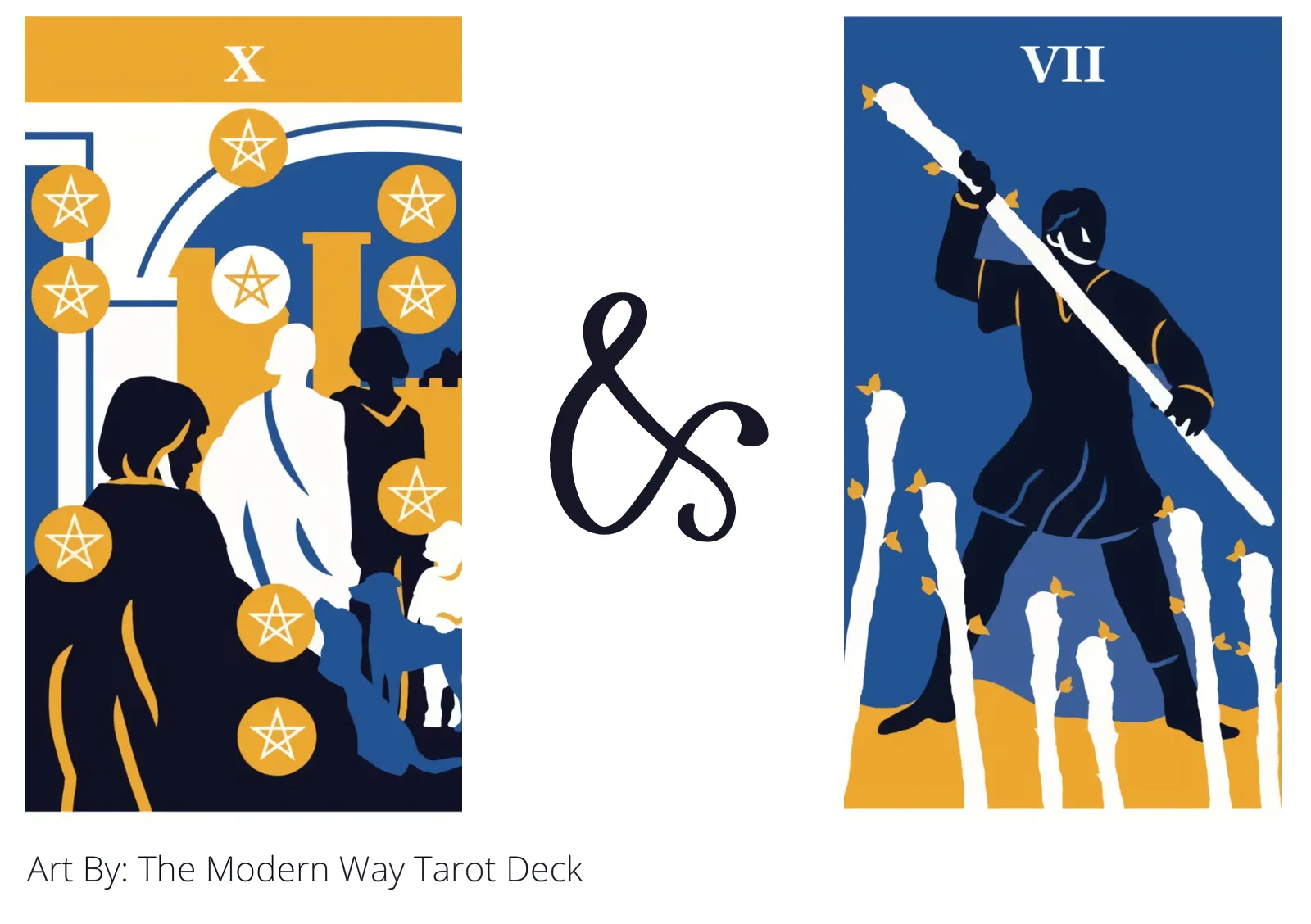 ten of pentacles and seven of wands tarot cards together
