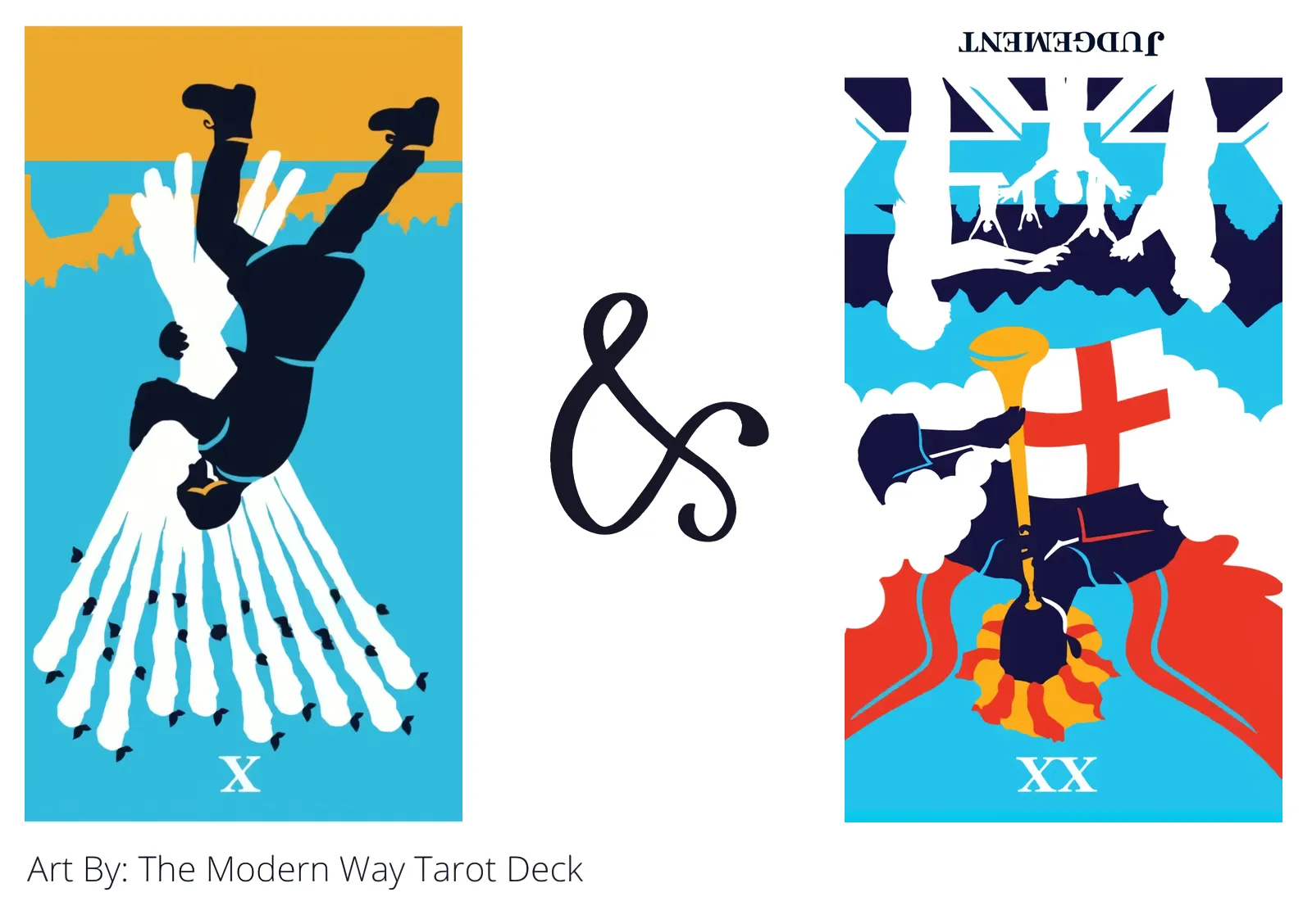 ten of wands reversed and judgement reversed tarot cards together