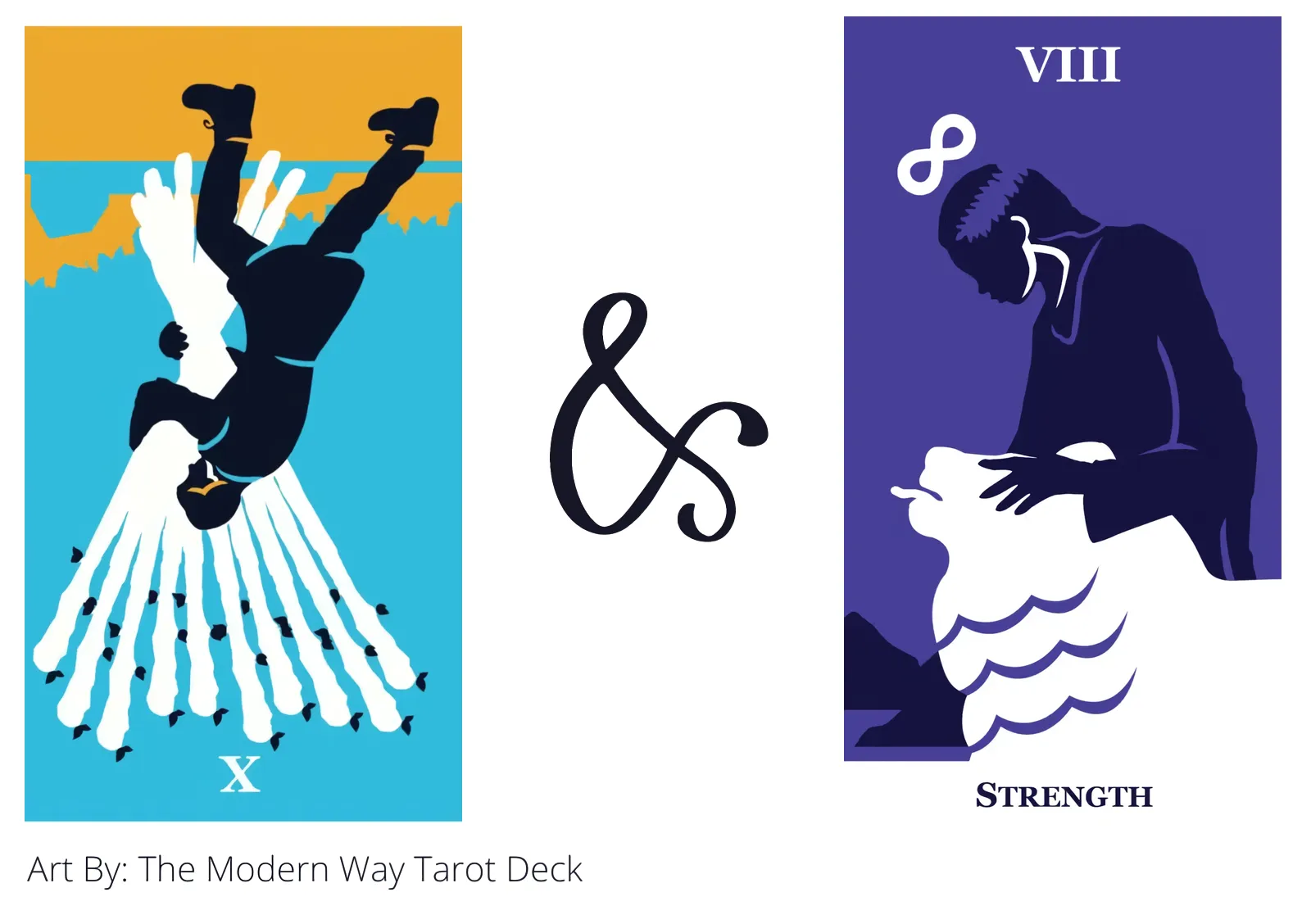 ten of wands reversed and strength tarot cards together