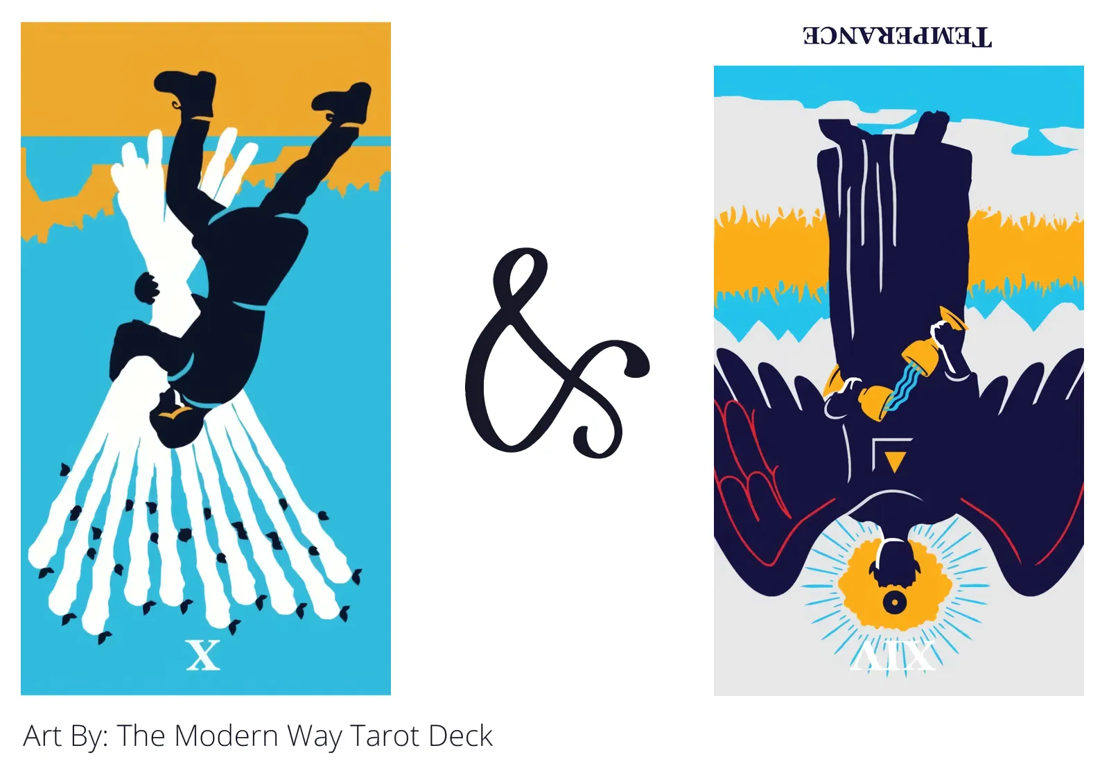 ten of wands reversed and temperance reversed tarot cards together