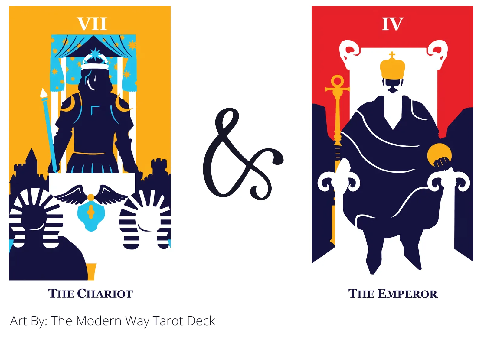 the chariot and the emperor tarot cards together