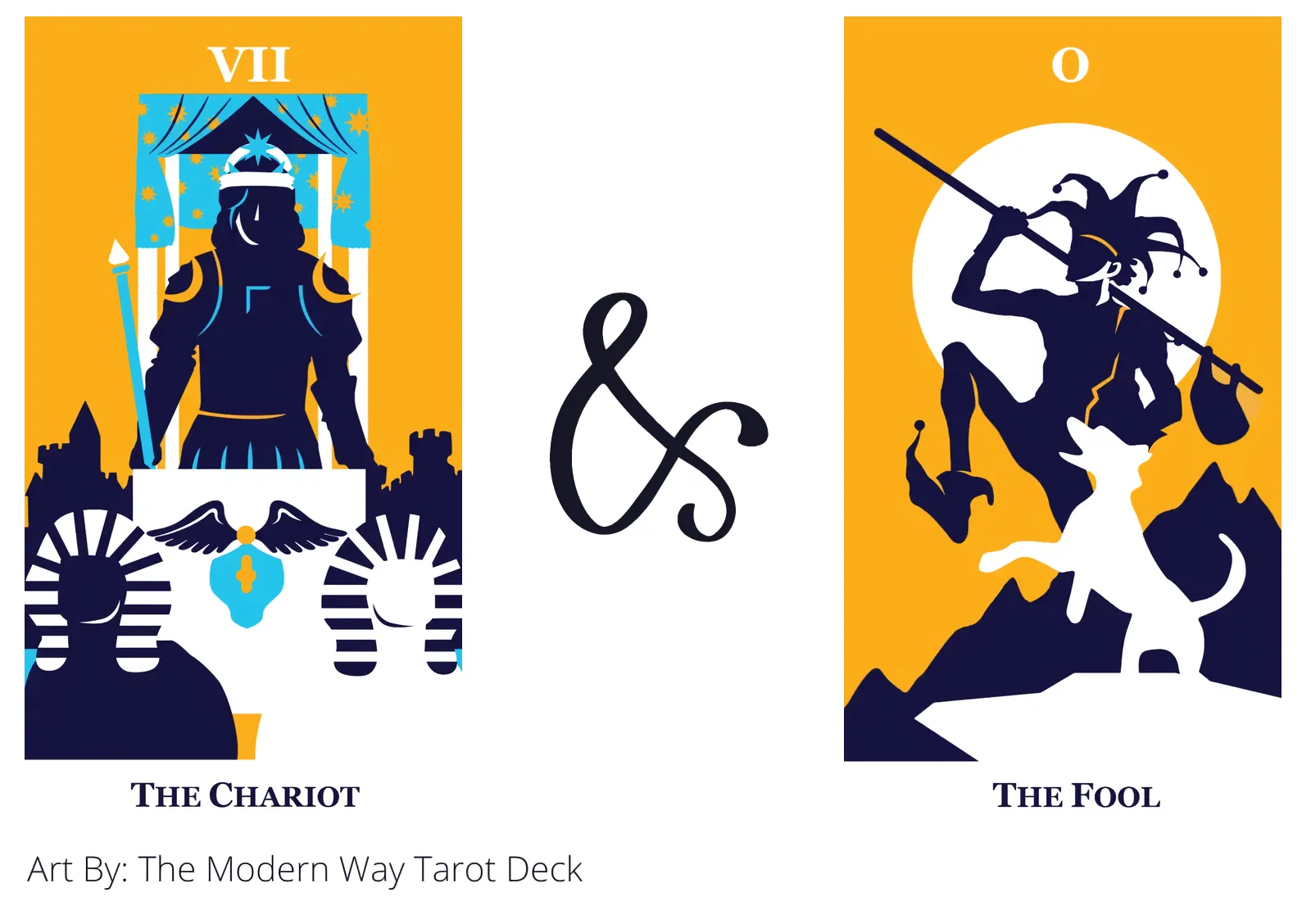 the chariot and the fool tarot cards together