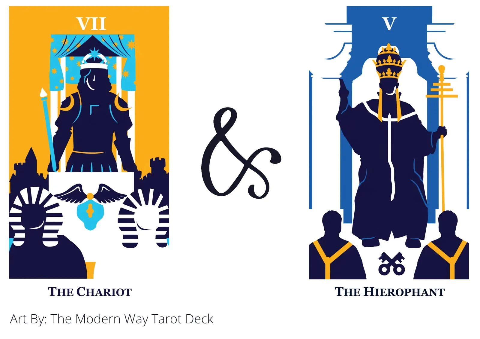 the chariot and the hierophant tarot cards together