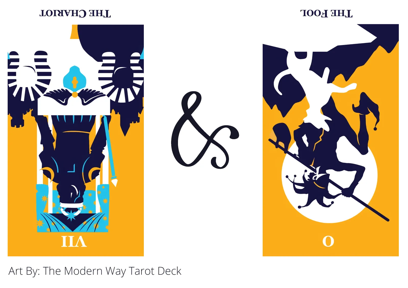 the chariot reversed and the fool reversed tarot cards together