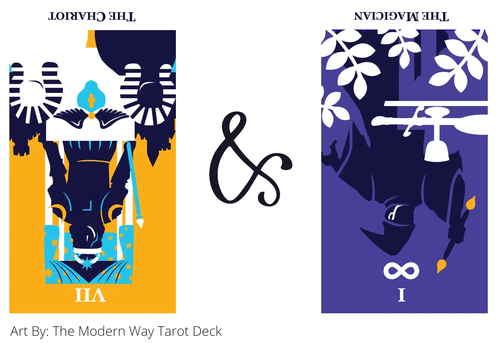 the chariot reversed and the magician reversed tarot cards together