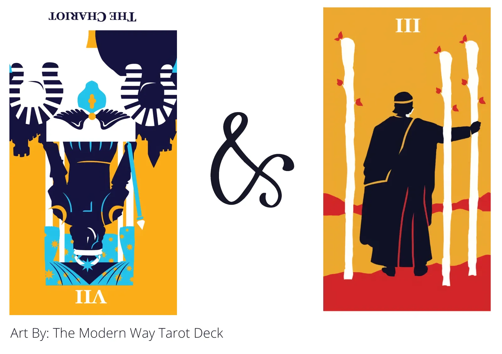 3 of wands and the chariot