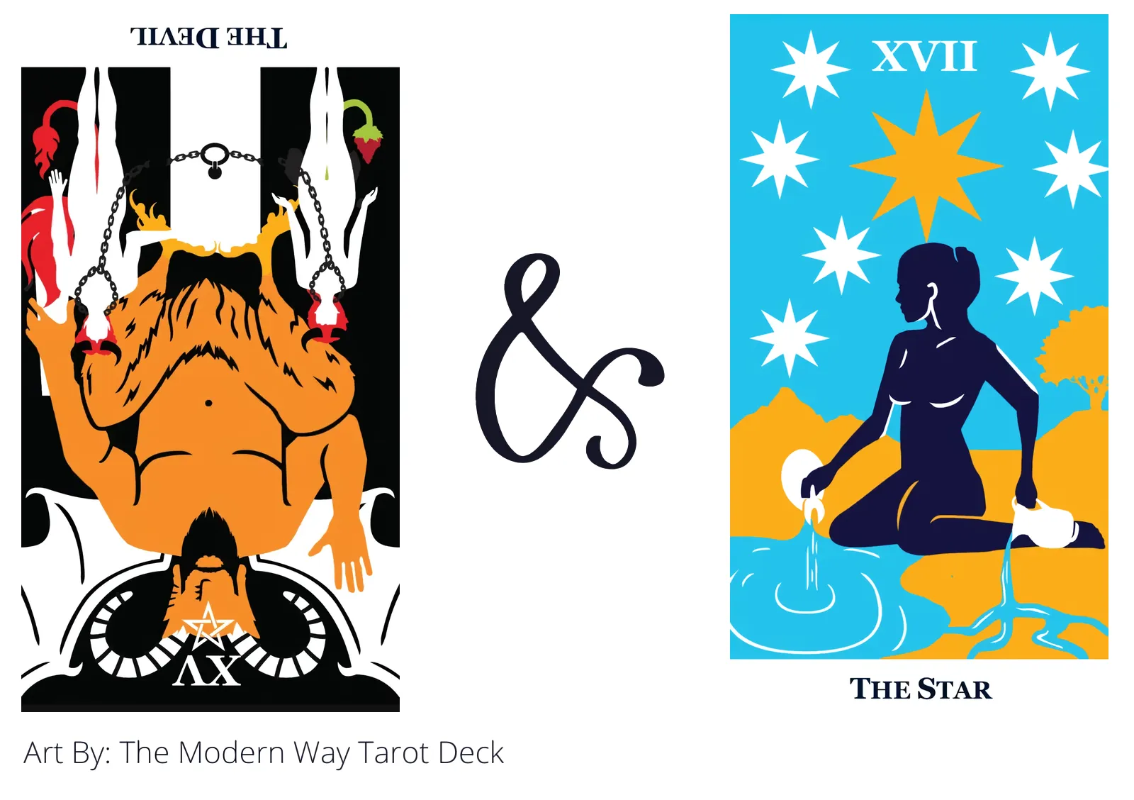 the devil reversed and the star tarot cards together