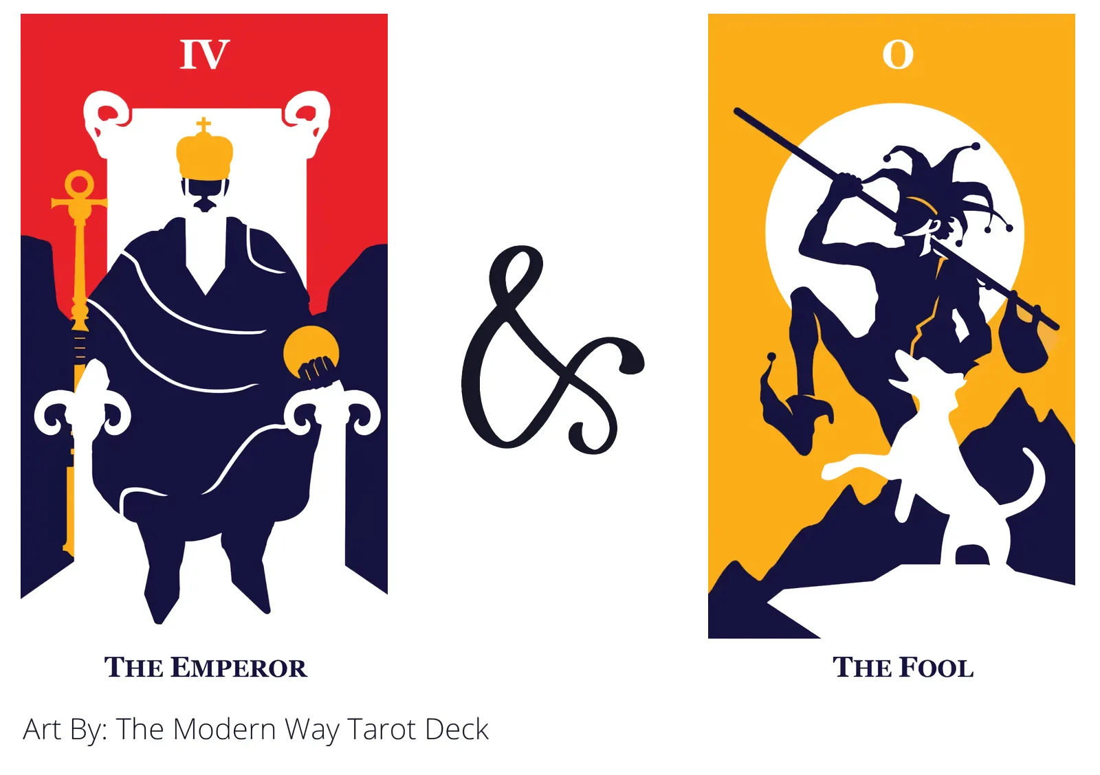 the emperor and the fool tarot cards together