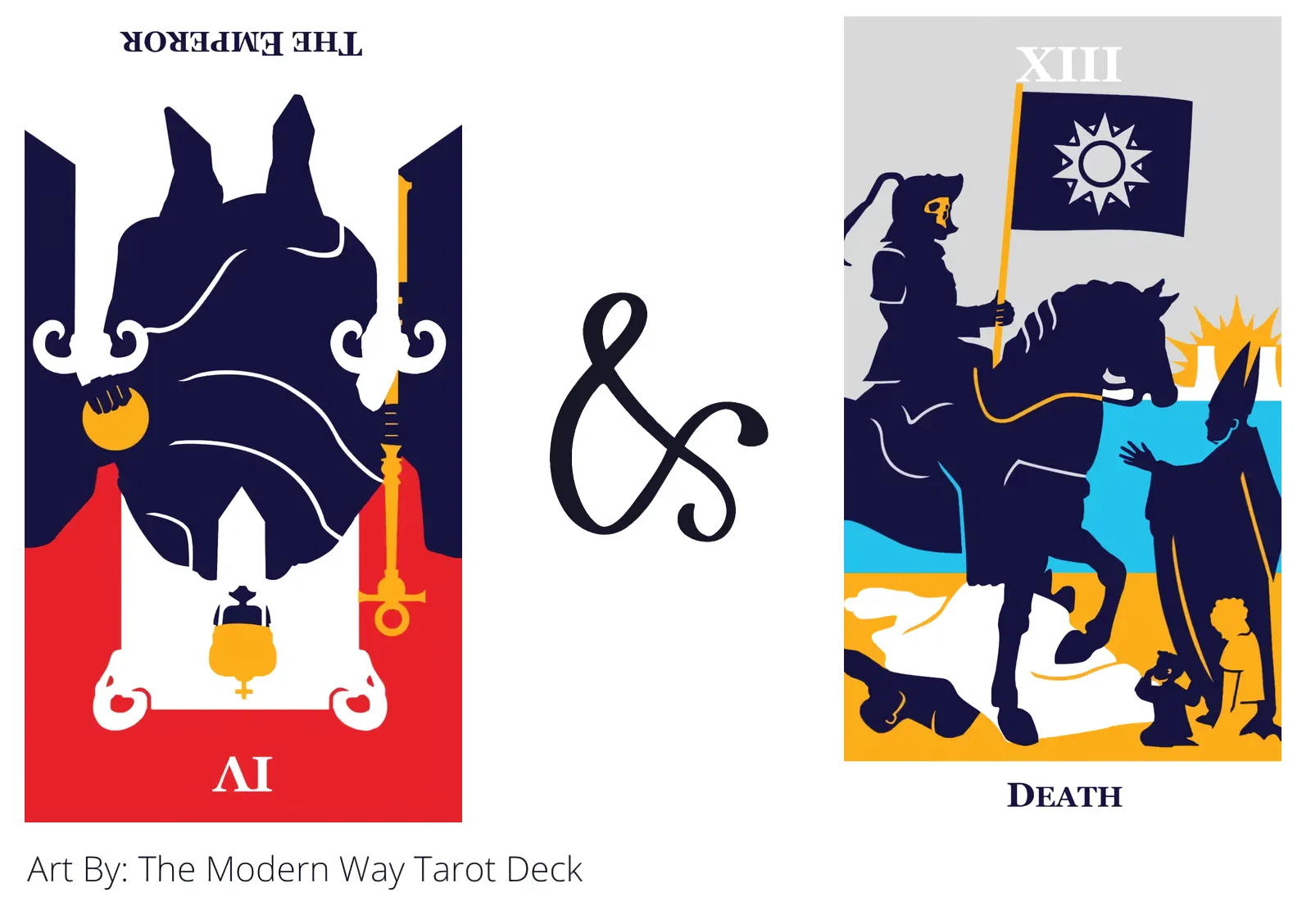 the emperor reversed and death tarot cards together