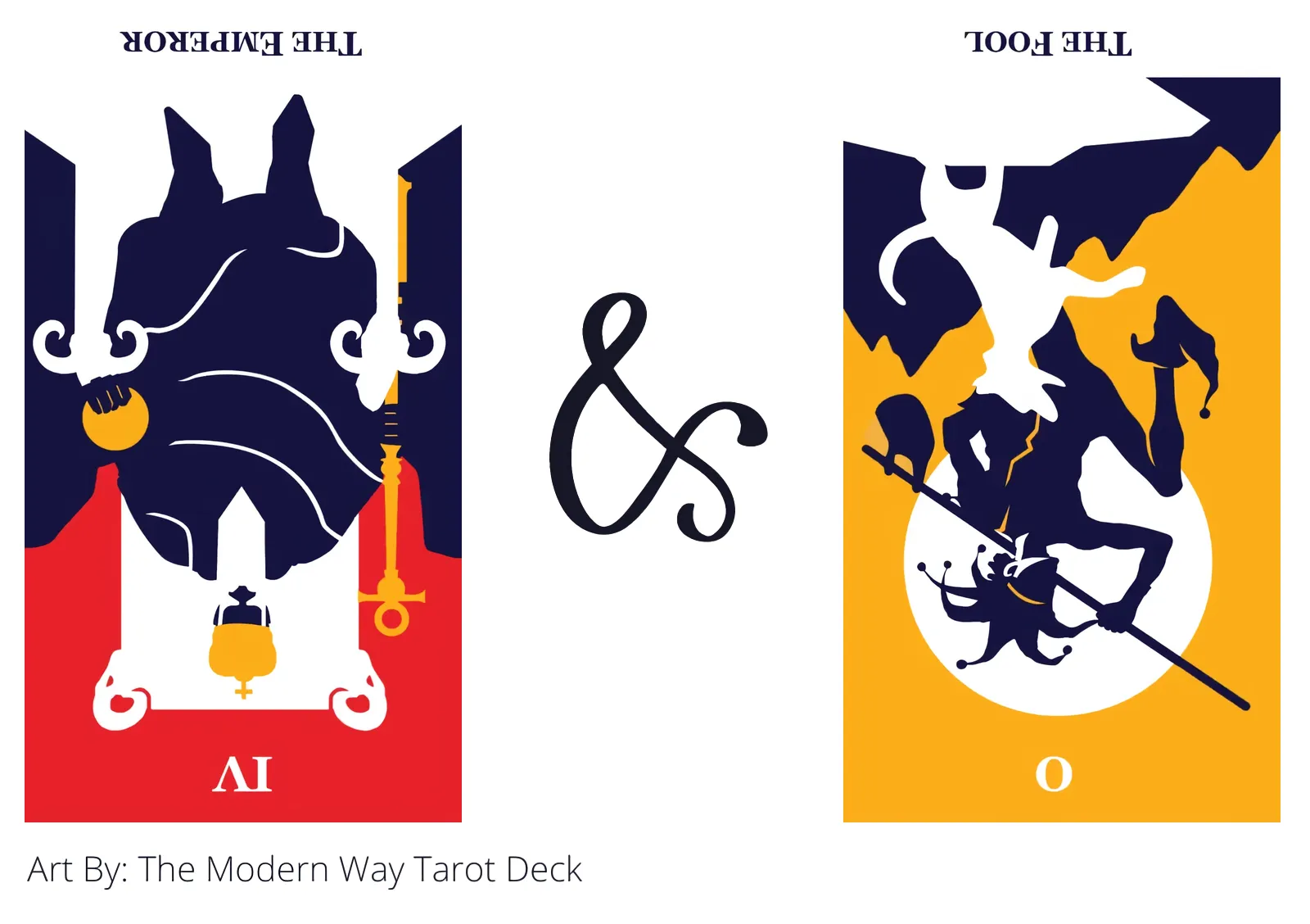 the emperor reversed and the fool reversed tarot cards together