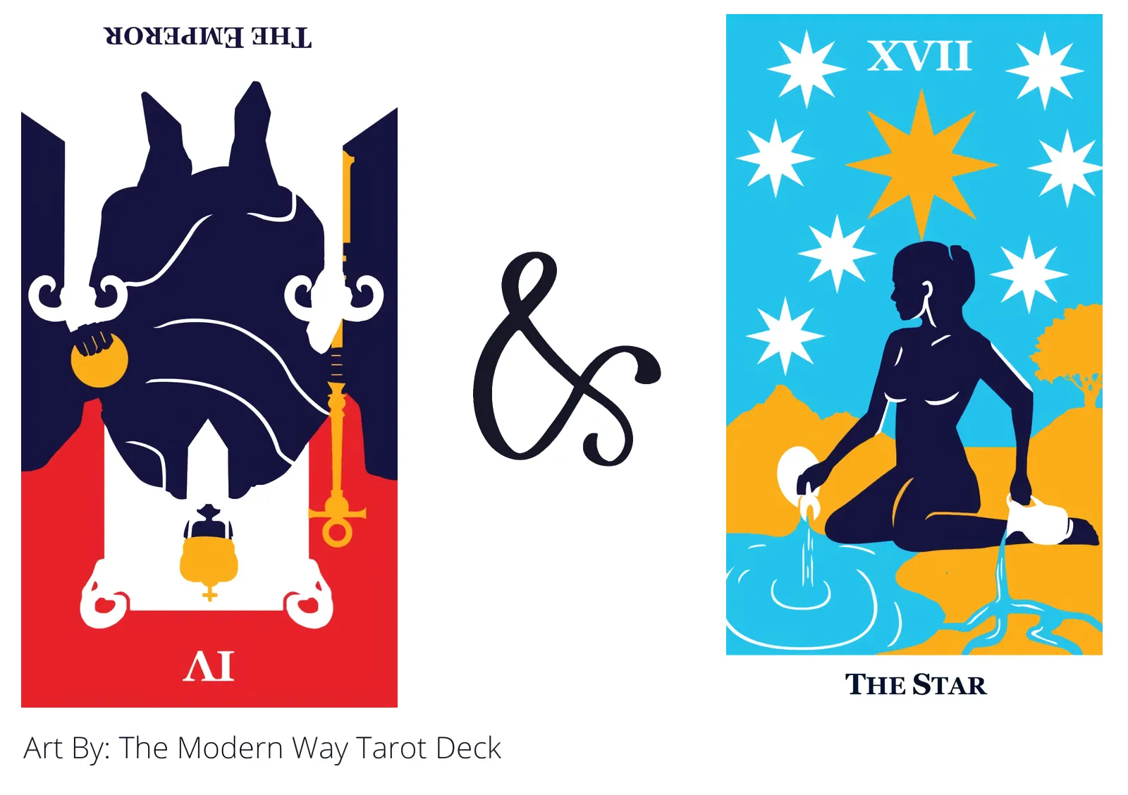 the emperor reversed and the star tarot cards together