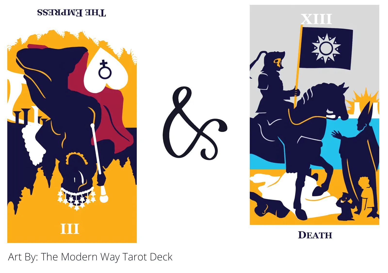 the empress reversed and death tarot cards together