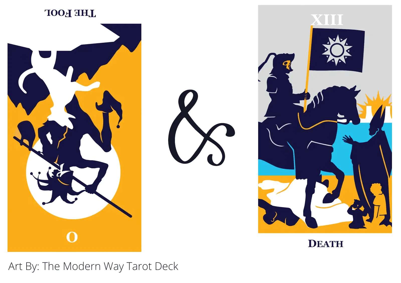 the fool reversed and death tarot cards together