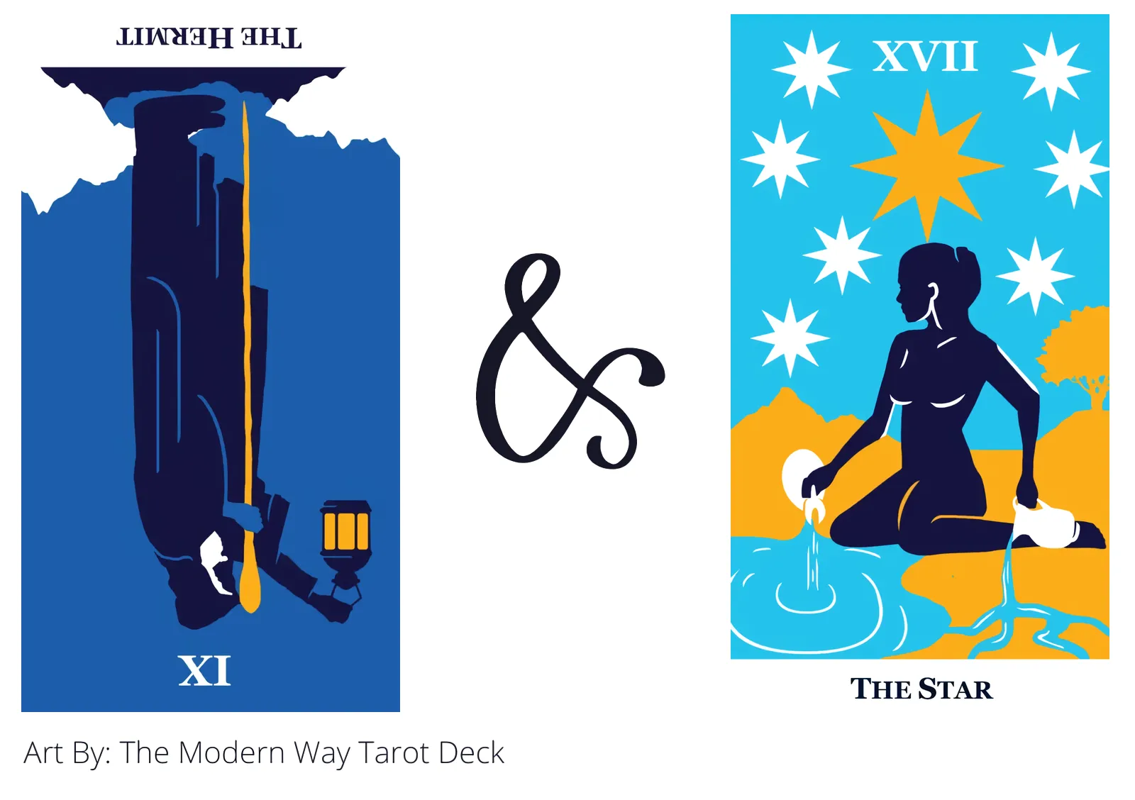 the hermit reversed and the star tarot cards together