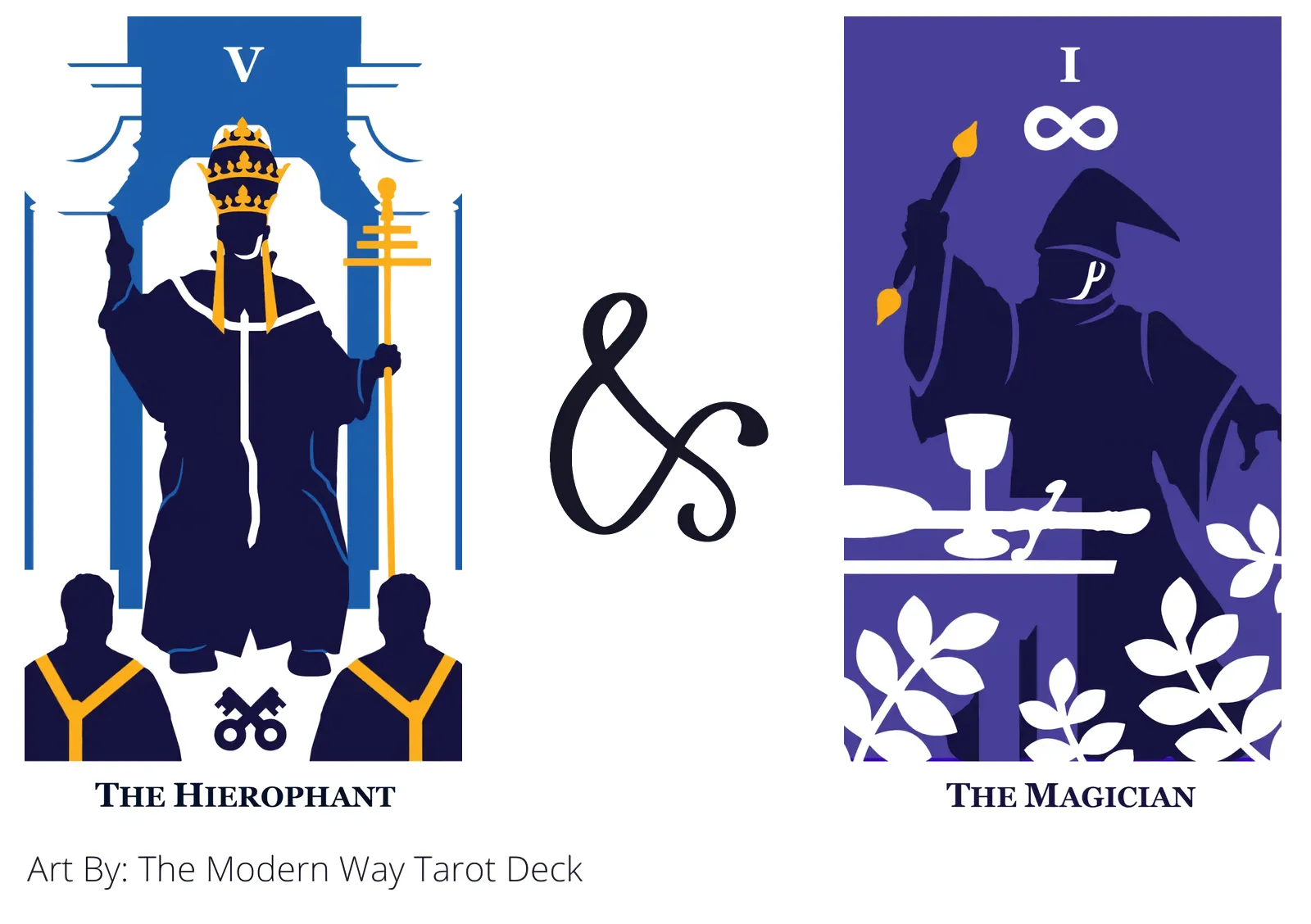 the hierophant and the magician tarot cards together