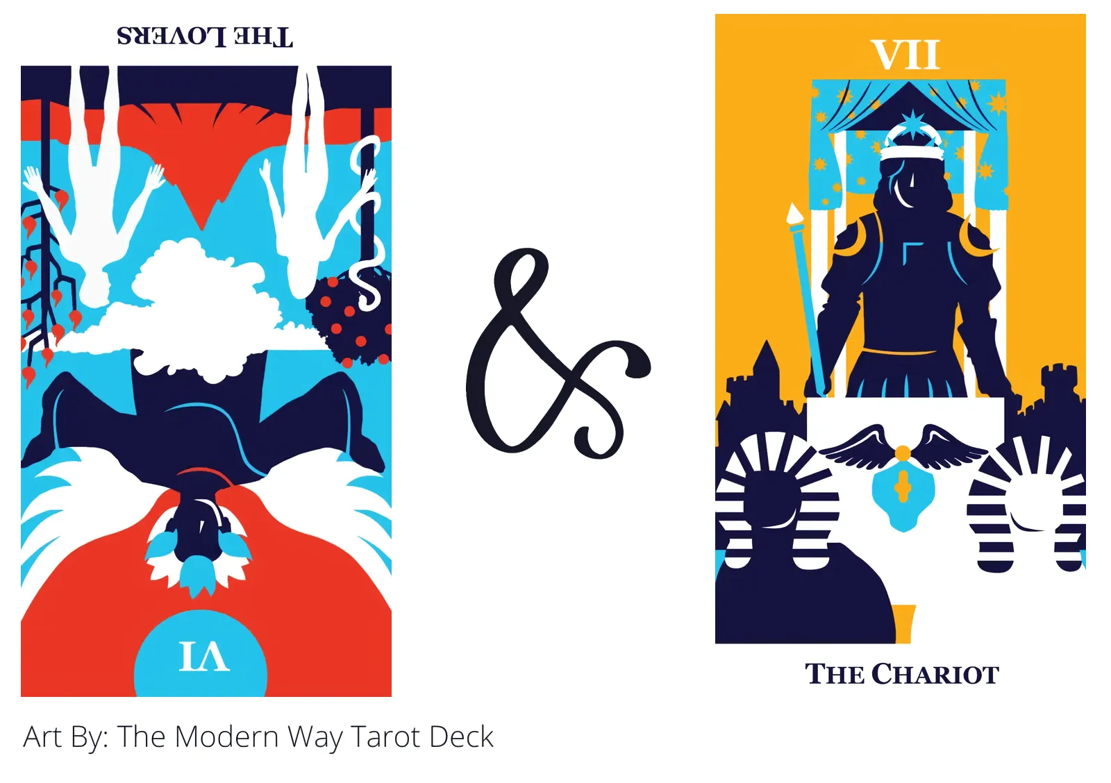 the lovers reversed and the chariot tarot cards together