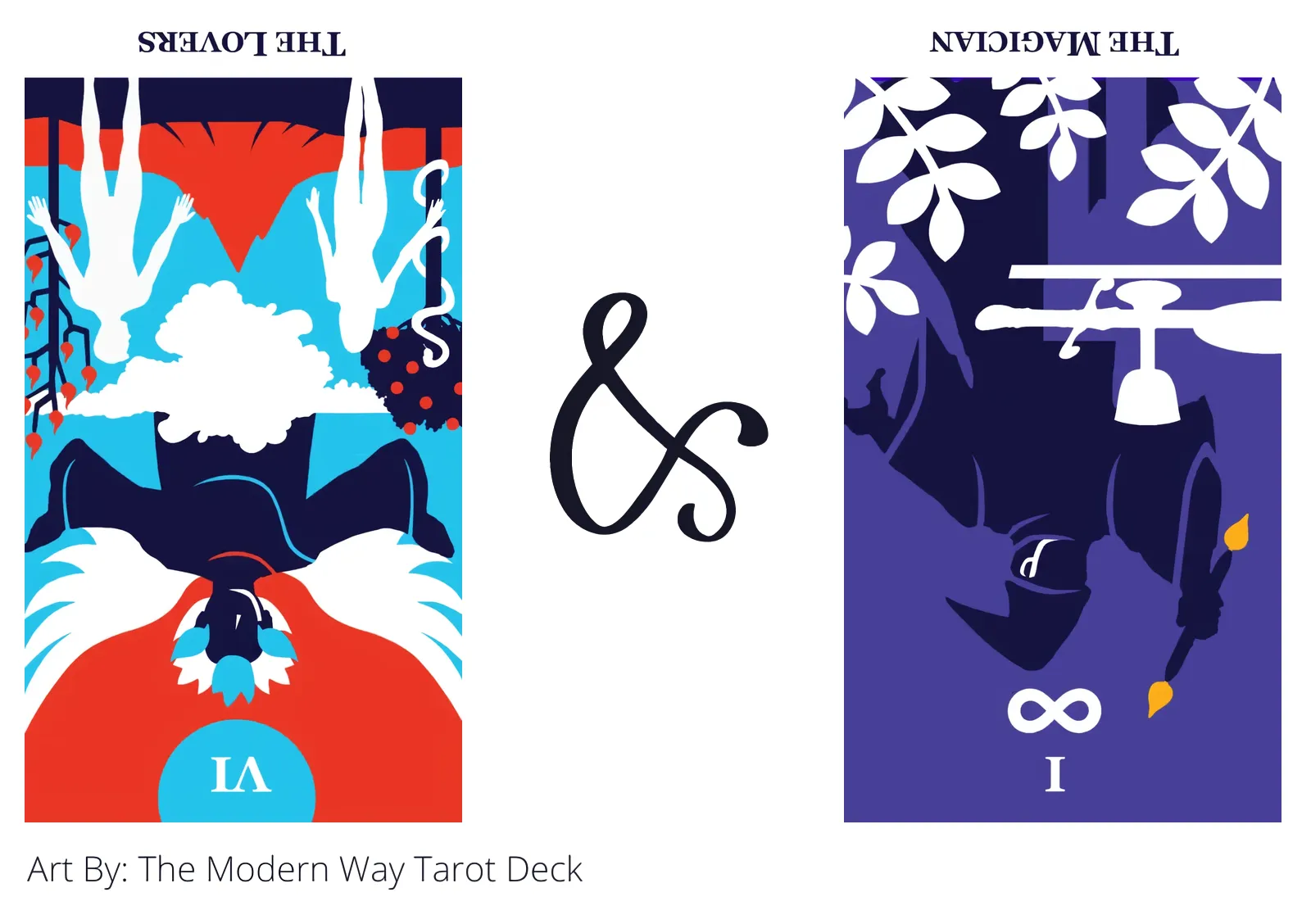 the lovers reversed and the magician reversed tarot cards together
