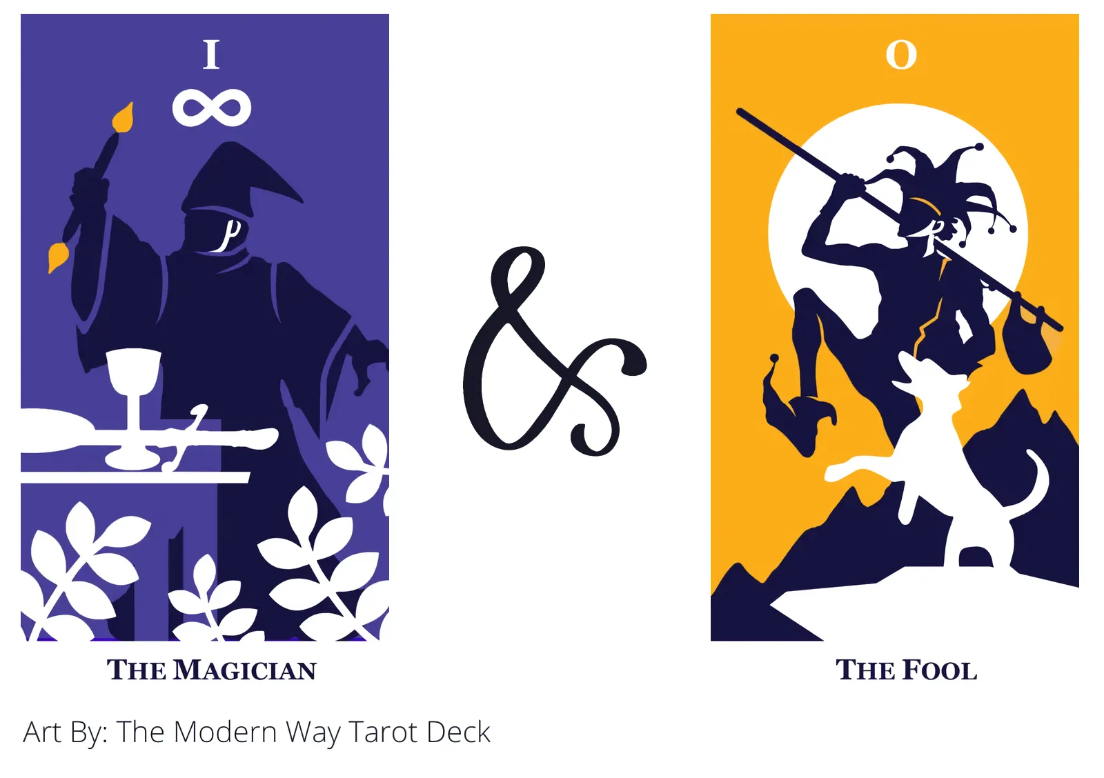 the magician and the fool tarot cards together