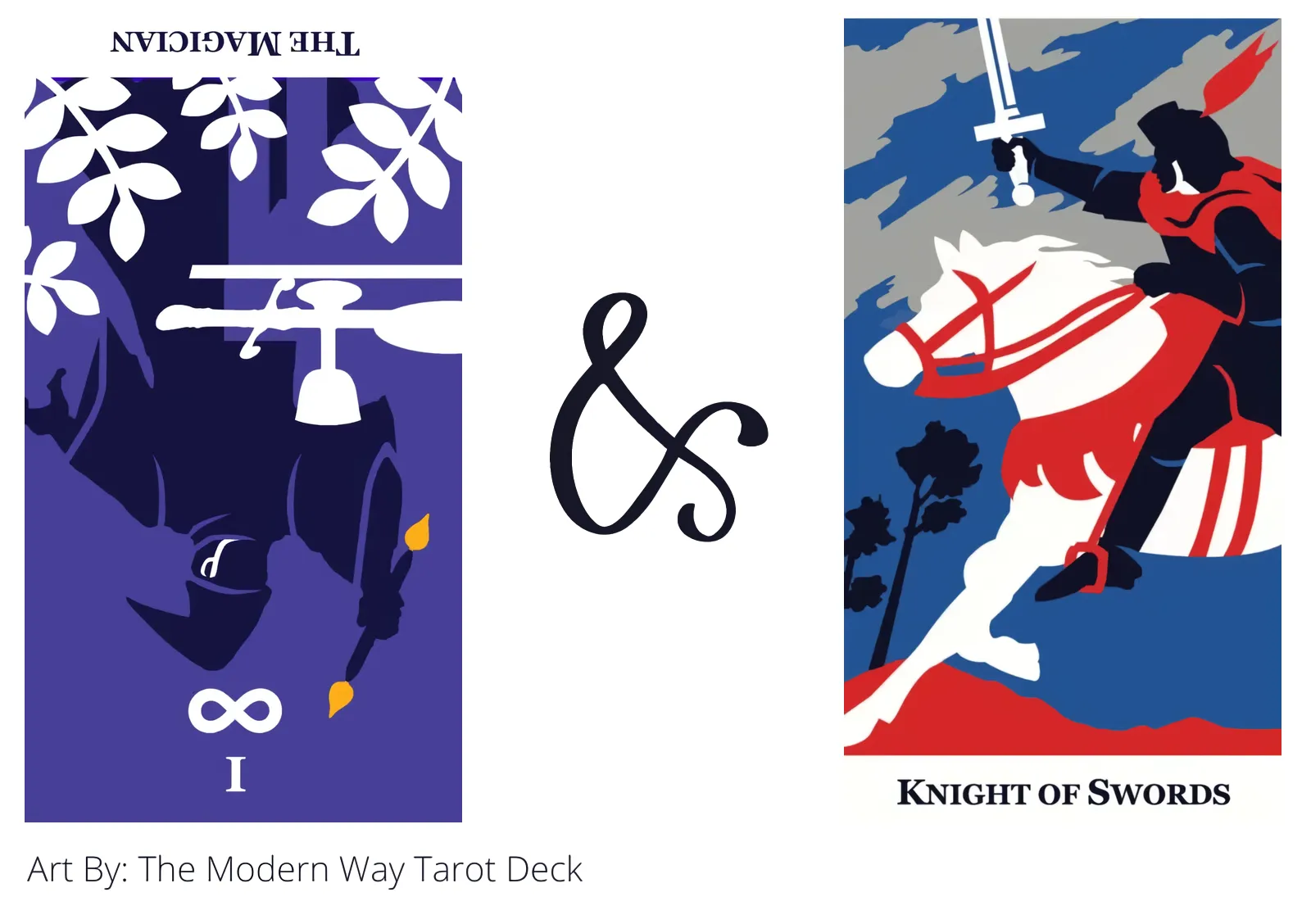 The Magician Reversed AND Knight Of Swords Tarot Cards Meaning