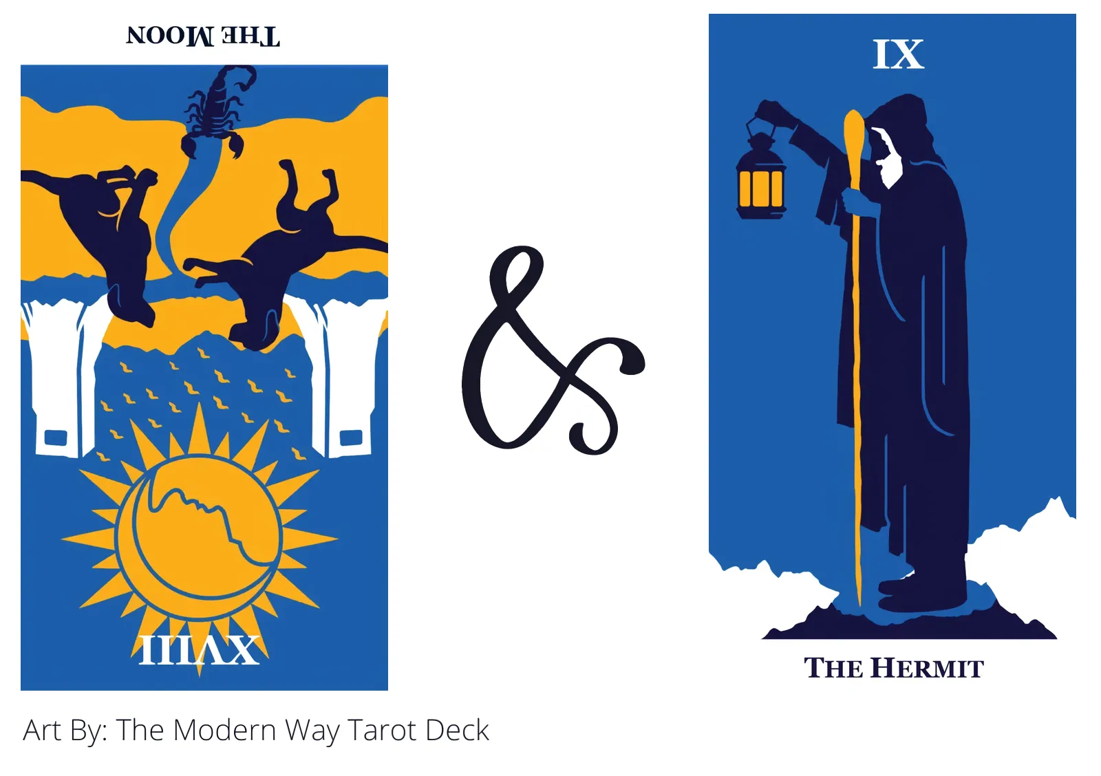 The Moon Reversed AND The Hermit Tarot Cards Meaning