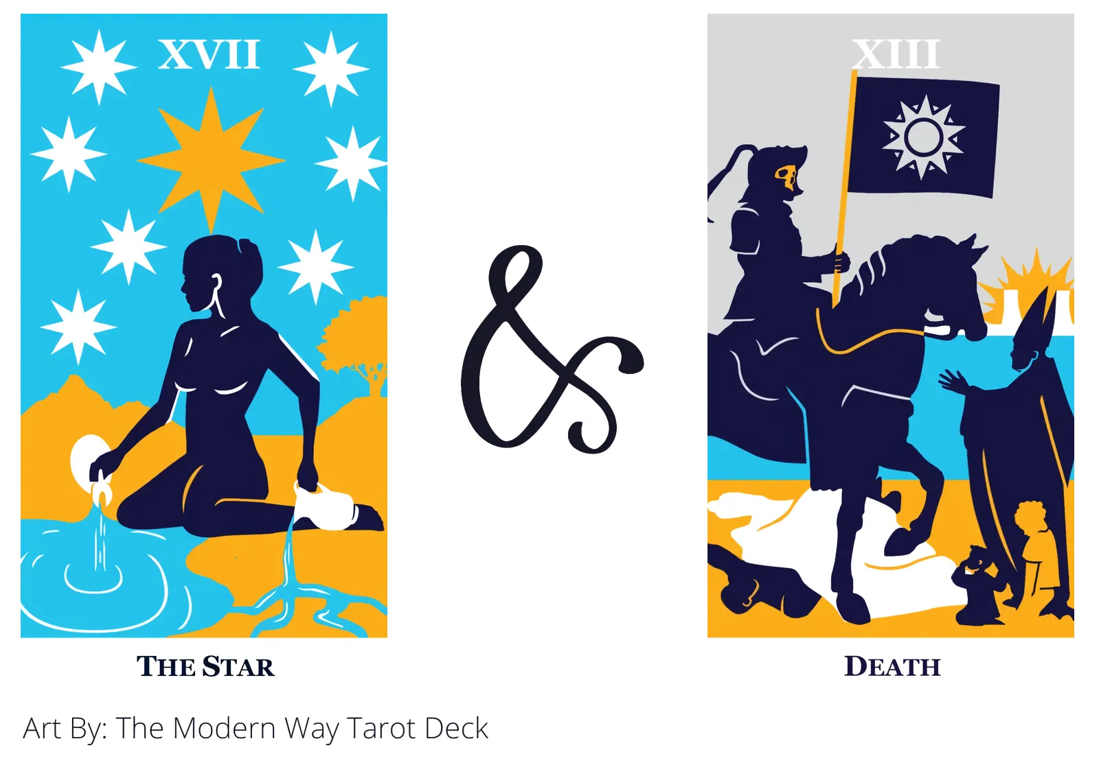 the star and death tarot cards together
