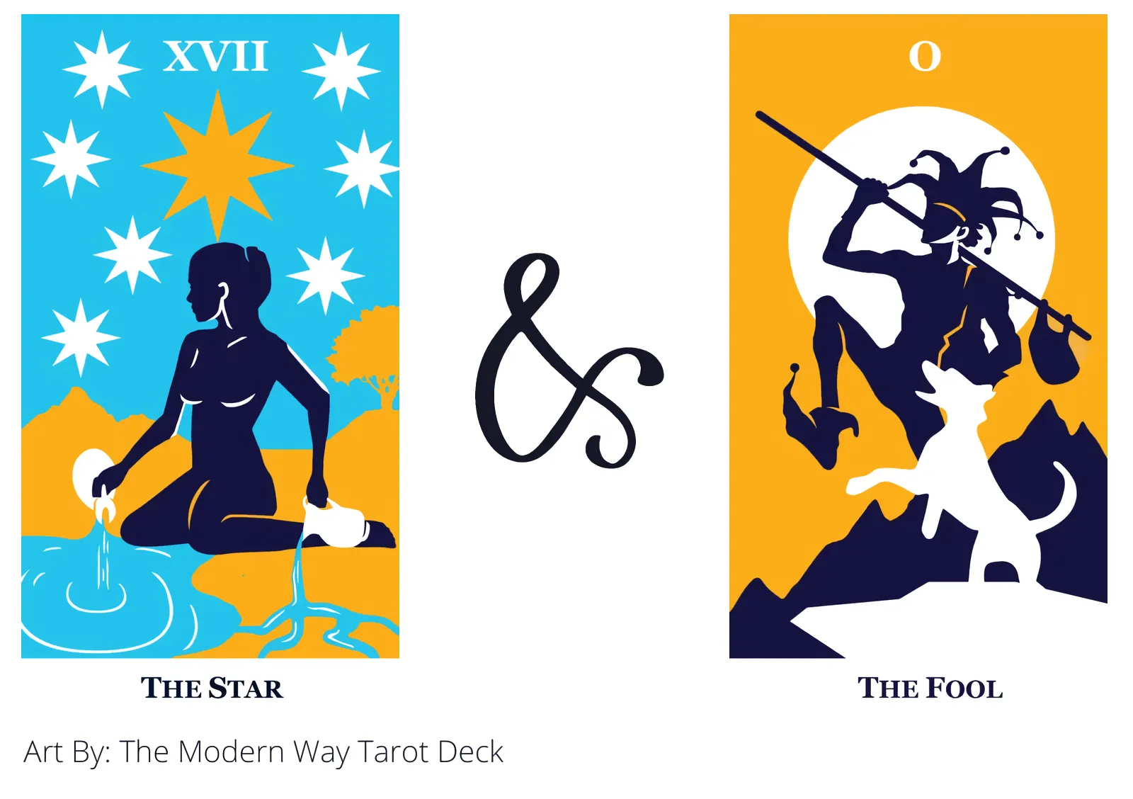 the star and the fool tarot cards together