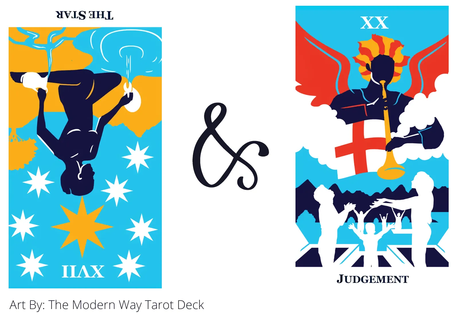 the star reversed and judgement tarot cards together