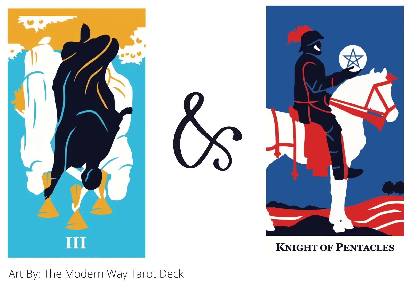 three of cups reversed and knight of pentacles tarot cards together