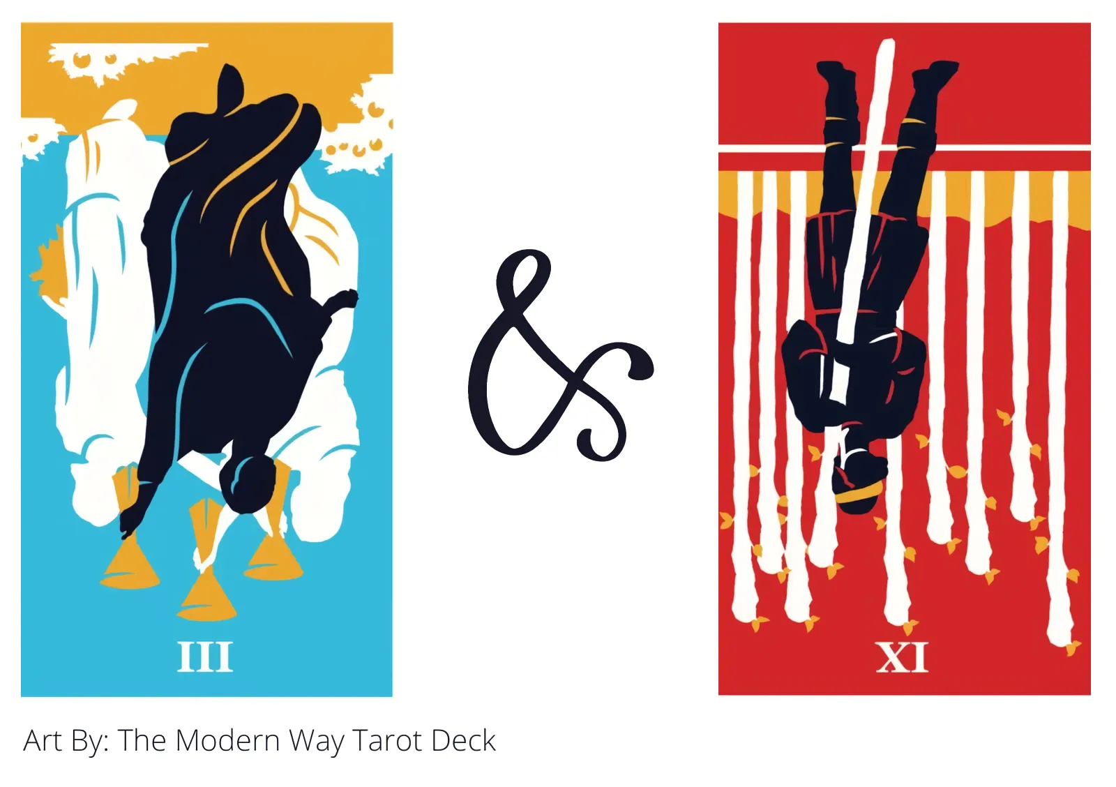 three of cups reversed and nine of wands reversed tarot cards together