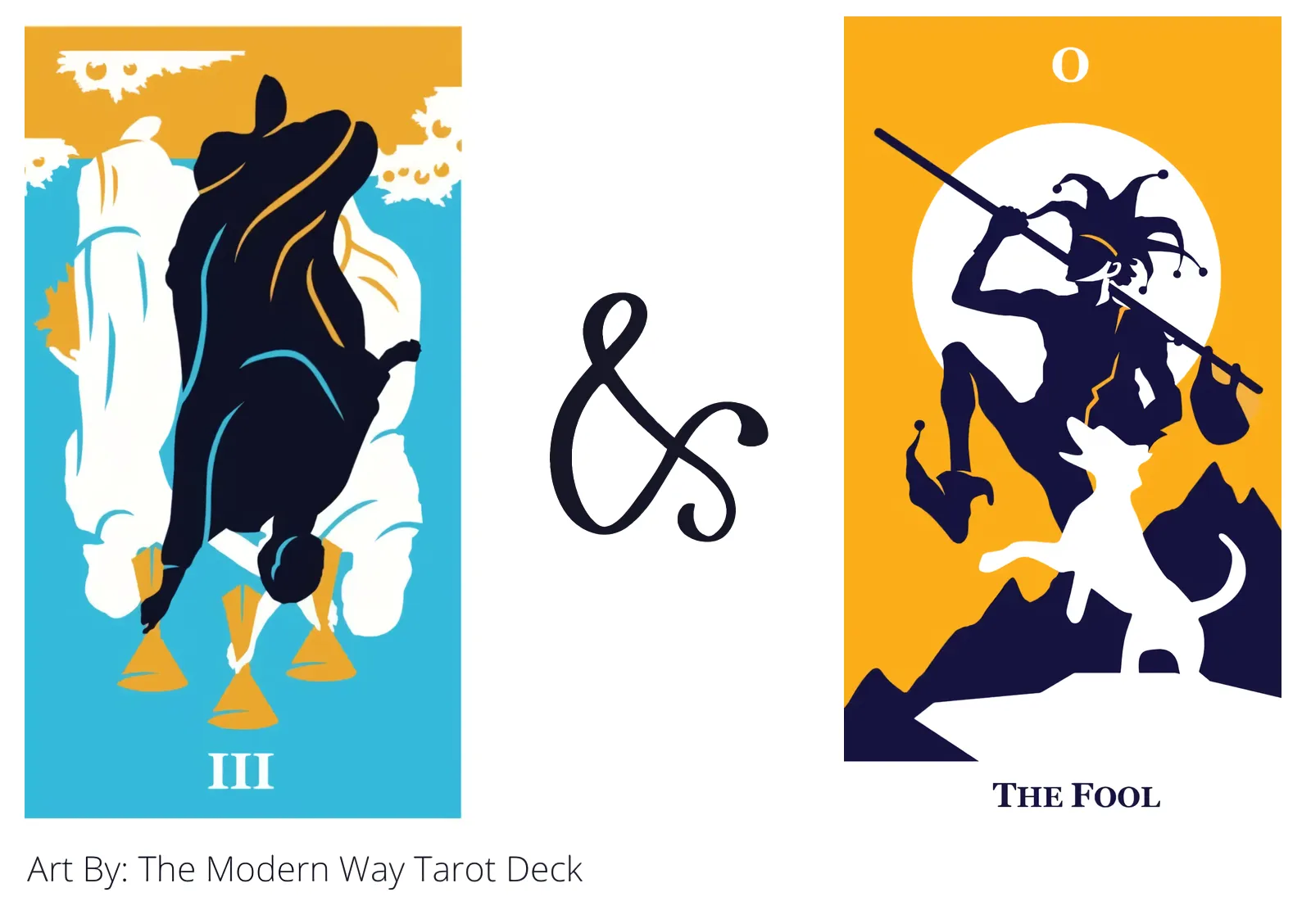 three of cups reversed and the fool tarot cards together