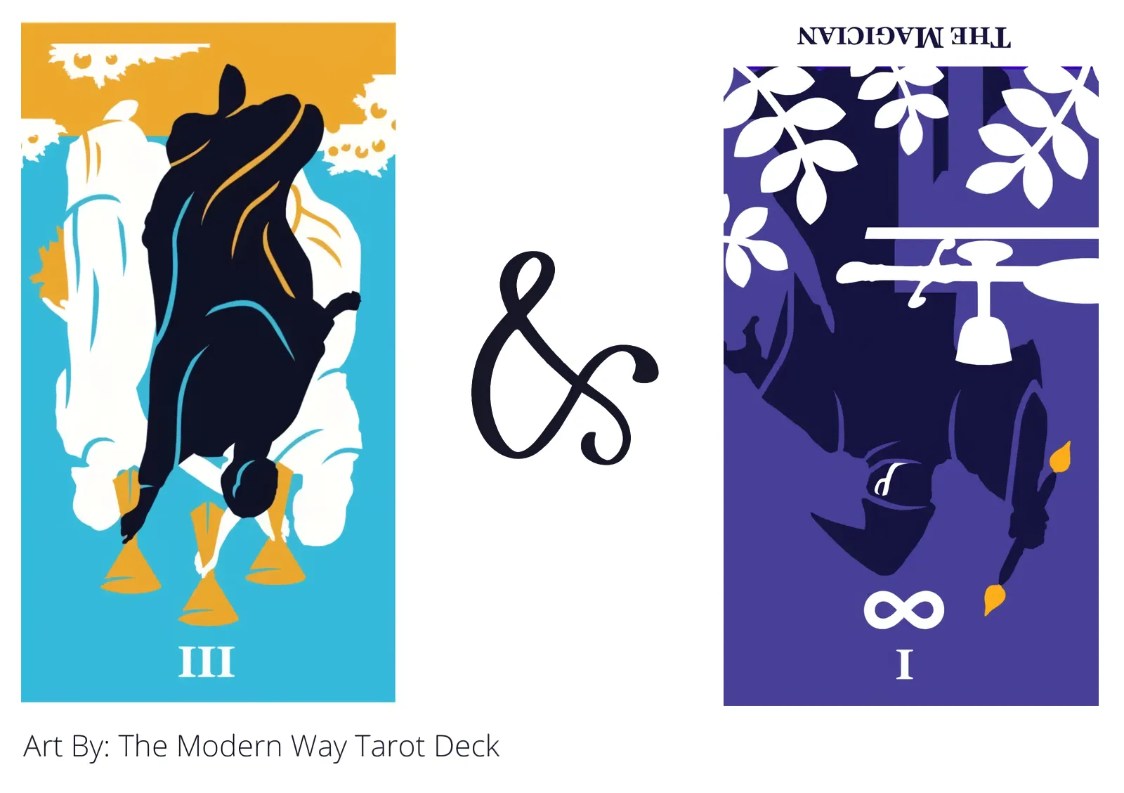 three of cups reversed and the magician reversed tarot cards together