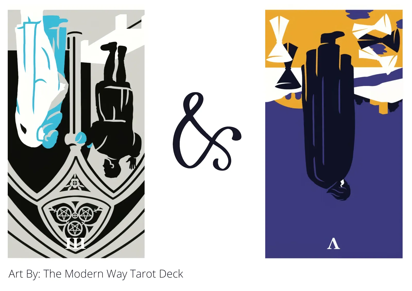 three of pentacles reversed and five of cups reversed tarot cards together